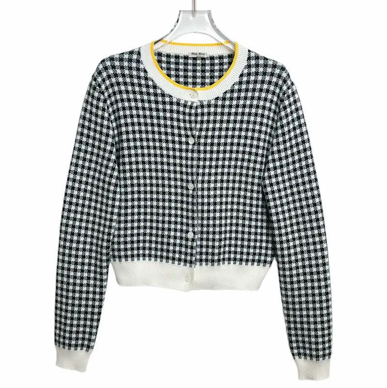 Miu Miu Miu Miu Grey Cashmere Cardigan for Women 0089 Size M / US 6-8 / IT 42-44 - 1 Thumbnail
