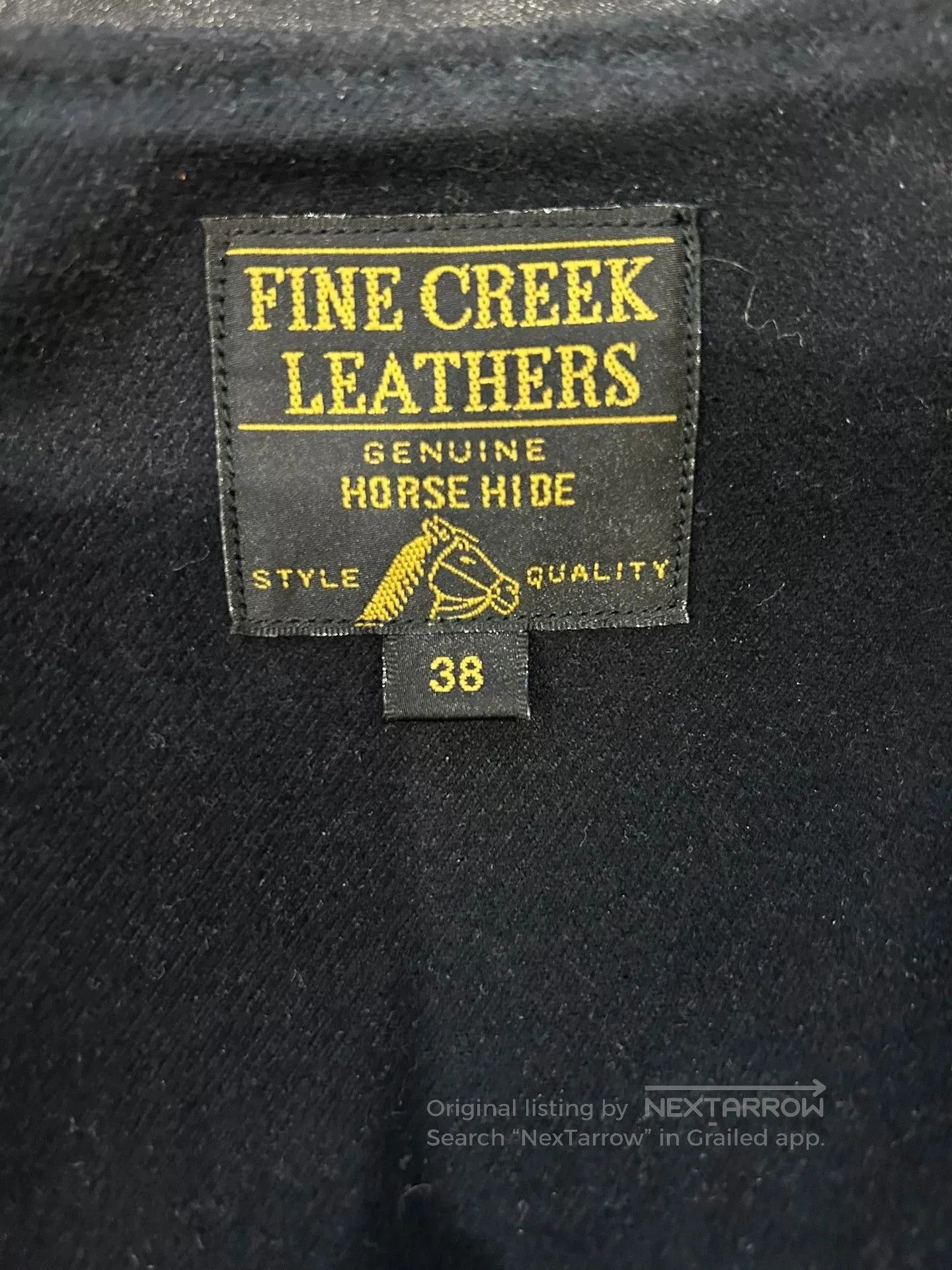 Fine Creek fine creek leather thick motorcycle jacket. Size US M / EU 48-50 / 2 - 5 Thumbnail