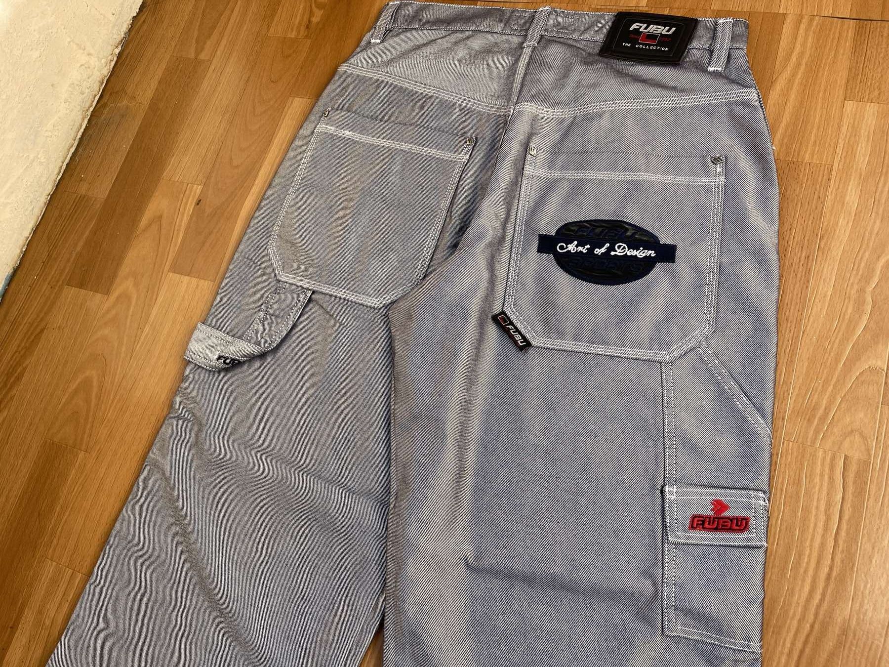 Fubu FUBU jeans shiny vintage baggy jeans silver metallic size 32 Size US 32 / EU 48 - 7 Thumbnail