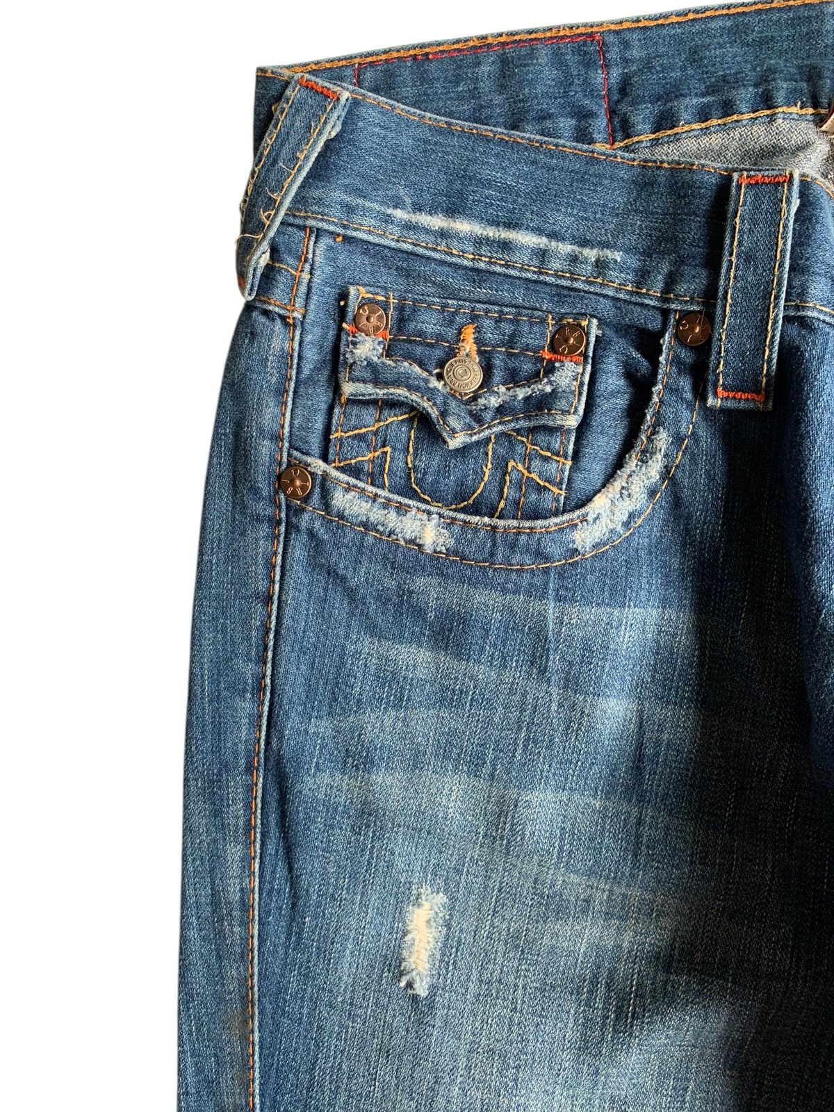 Japanese Brand FLARE 💥 TRUE RELIGION MADE IN USA PUNK STYLE DENIM JEANS Size US 34 / EU 50 - 9 Thumbnail