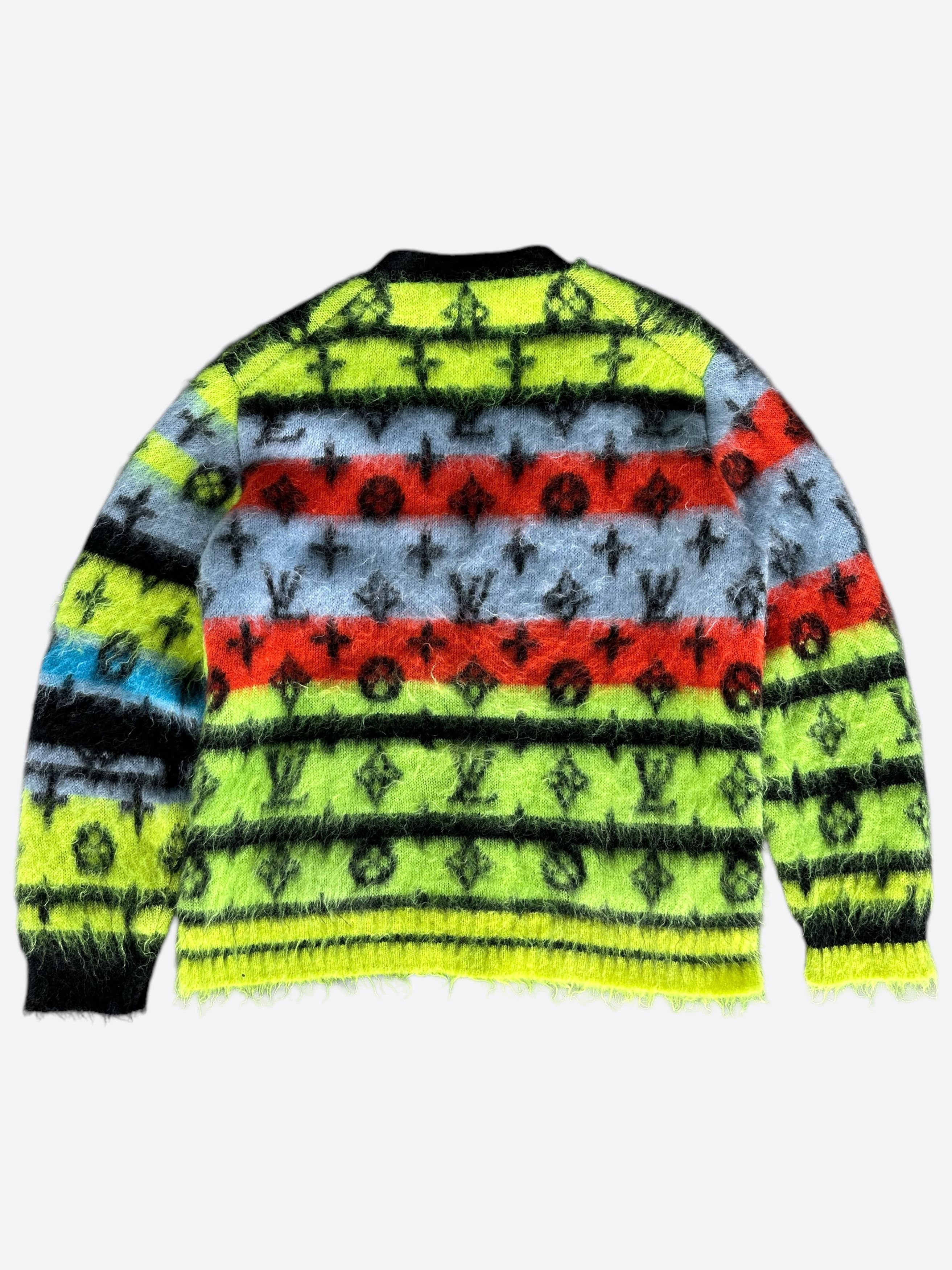Louis Vuitton Louis Vuitton Multicolor Monogram Mohair Cardigan Size US XL / EU 56 / 4 - 2 Thumbnail