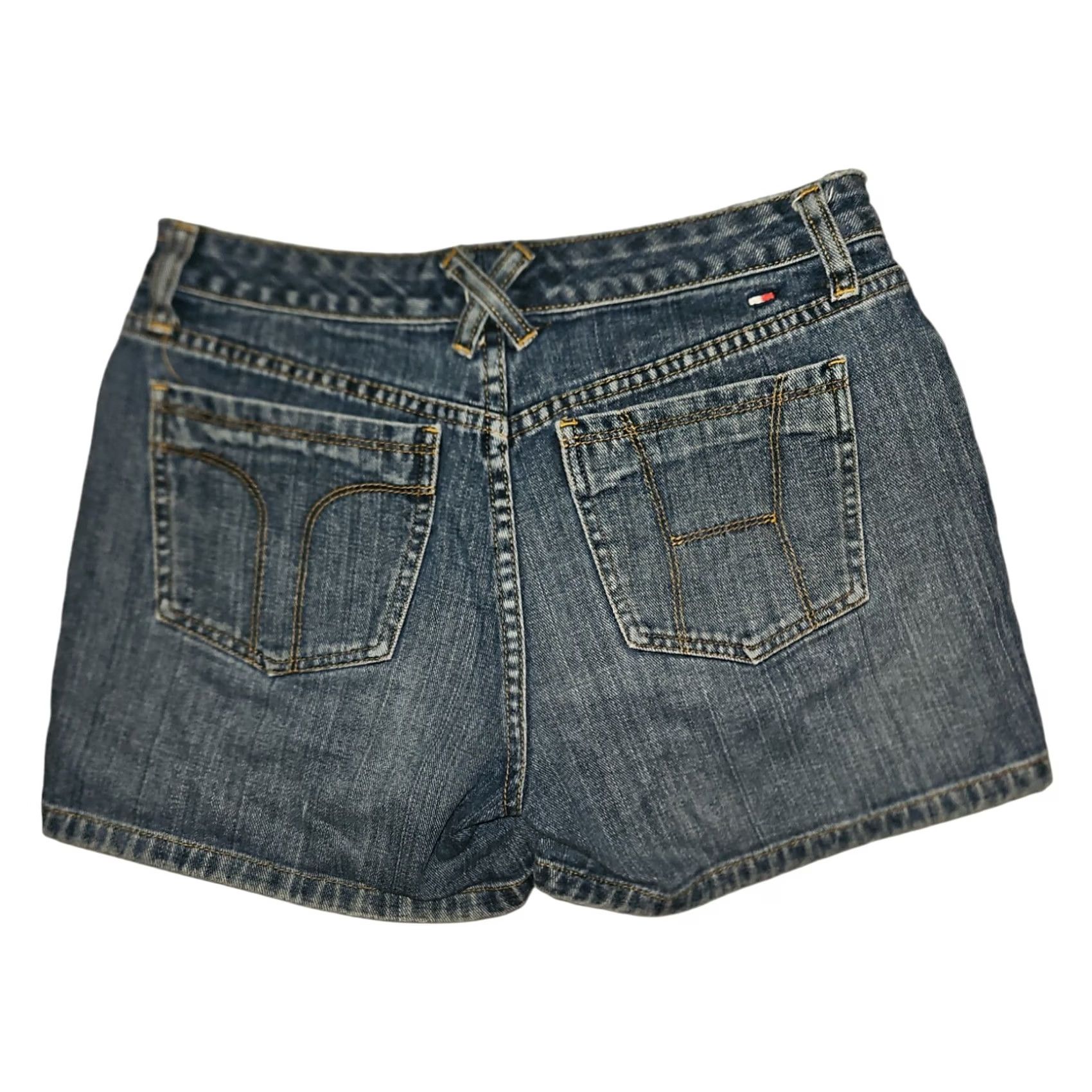 Tommy Hilfiger VINTAGE Tommy Hilfiger Womens Boyfriend Shorts Denim 6 Blue Embroidered Logo Preppy American Classic Size 28" / US 6 / IT 42 - 8 Thumbnail