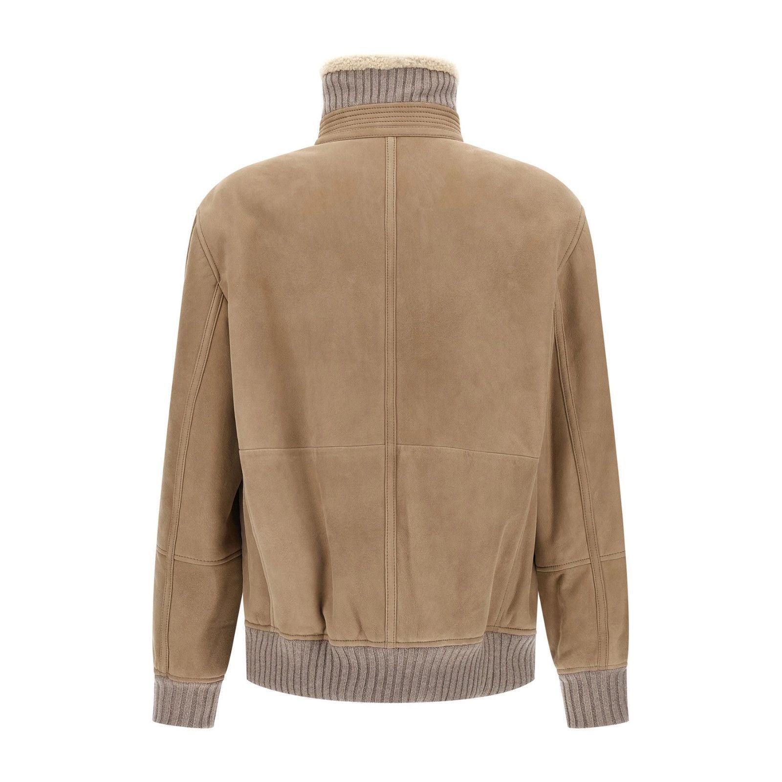 Brunello Cucinelli BRUNELLO CUCINELLI $11200 Hazelnut Suede Shearling Jacket Ne Size US L / EU 52-54 / 3 - 2 Thumbnail