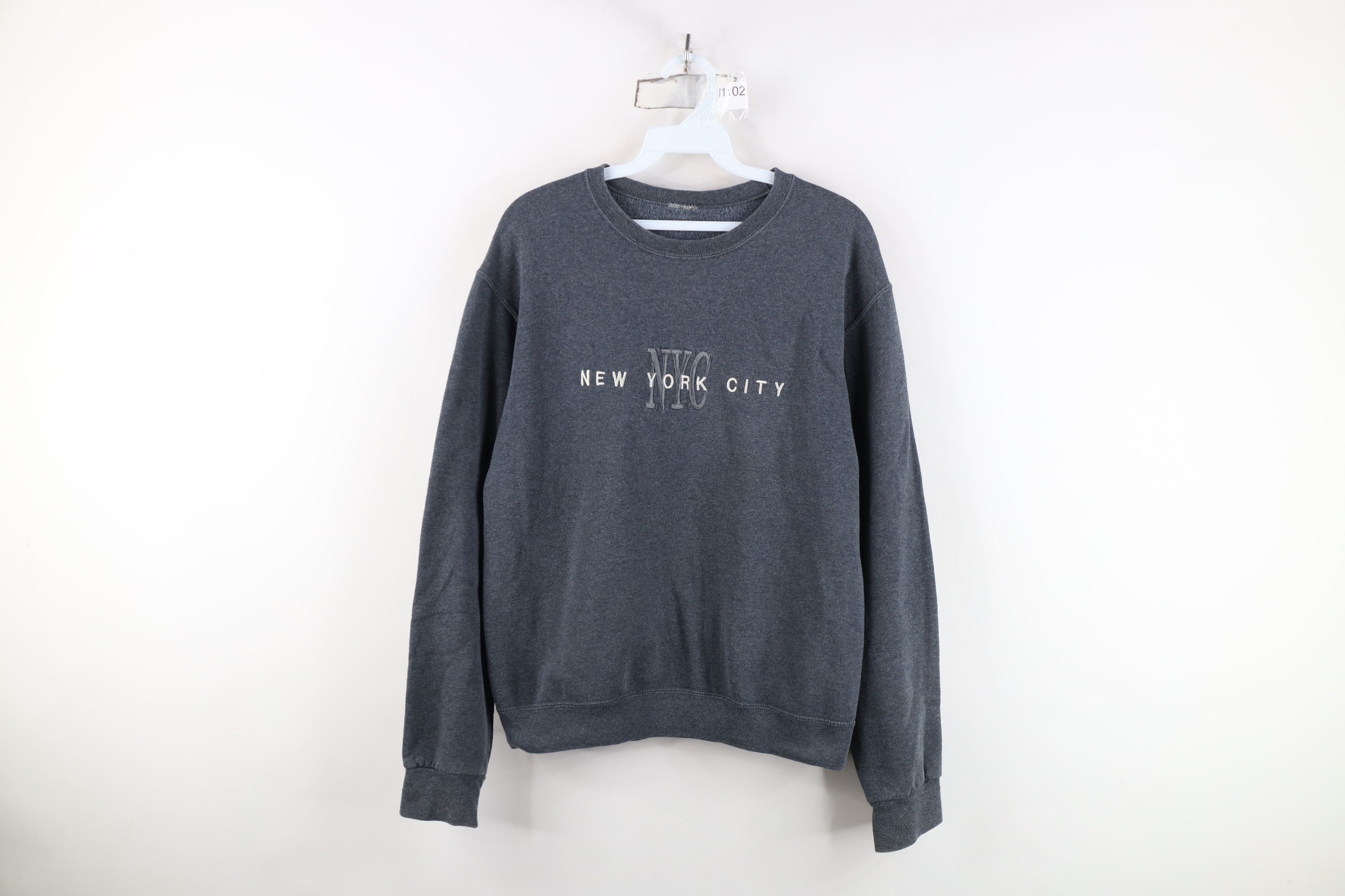Vintage Vintage 90s Streetwear New York City NYC Sweatshirt Gray Size S / US 4 / IT 40 - 1 Thumbnail
