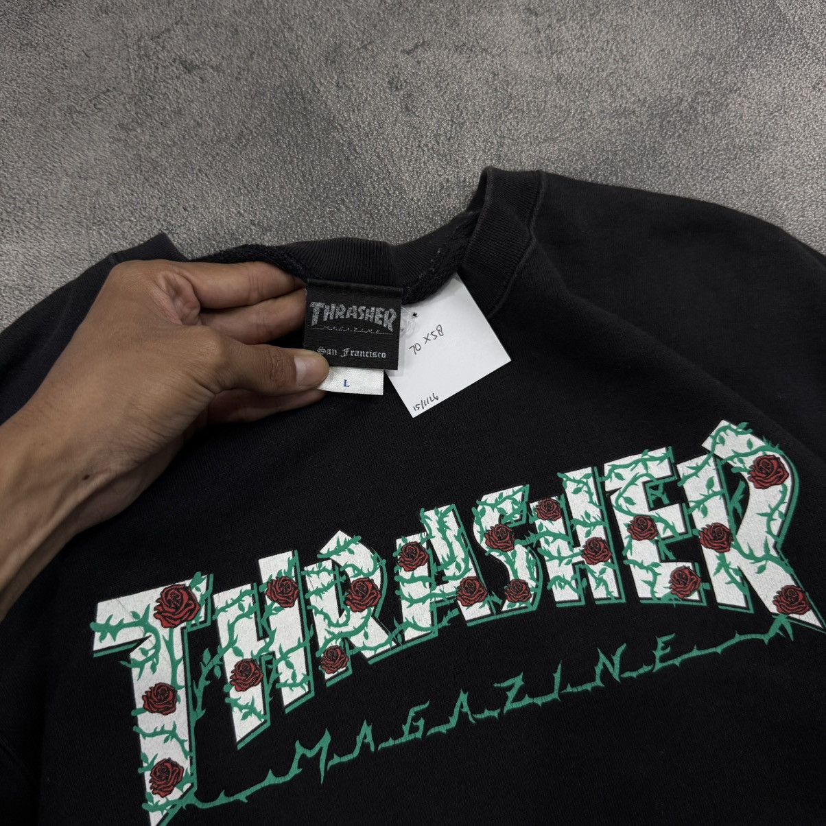 Thrasher THRASHER Magazine rose root flower logo sweatshirt Size US L / EU 52-54 / 3 - 3 Thumbnail