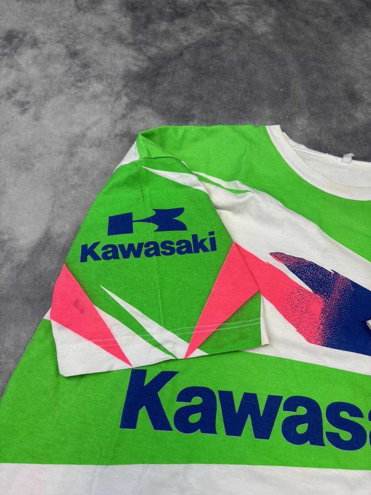 NASCAR × Vintage Vintage Kawasaki all over print speed nascar moto tshirt 90s Size US L / EU 52-54 / 3 - 3 Thumbnail