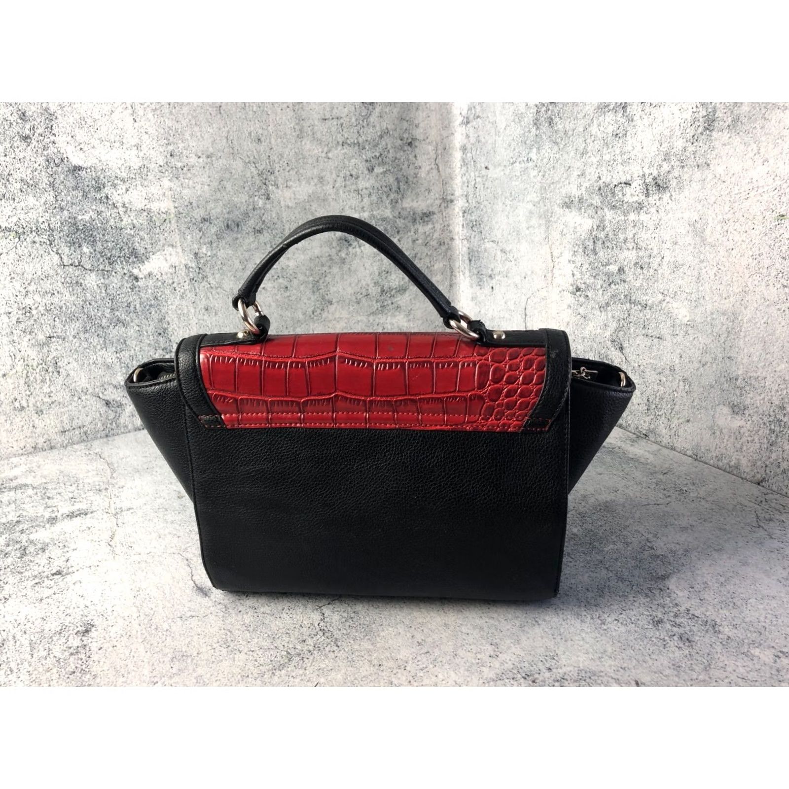 Versace Jeans Couture Versace Jeans Women's Handbag Croc-Embossed Black Polyester Logo Bag Size 32" / US 10 / IT 46 - 3 Thumbnail