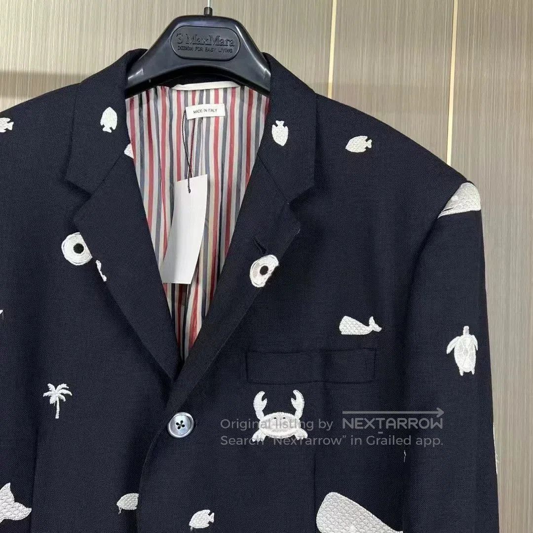 Thom Browne thom browne whale turtle embroidered jacket. Size US M / EU 48-50 / 2 - 3 Thumbnail