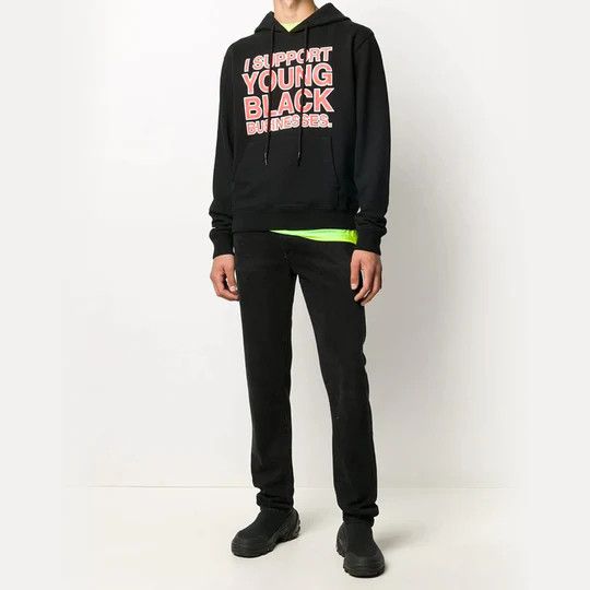 Off-White o1gr1nt0325 Business Slim Hoodie in Black Size US S / EU 44-46 / 1 - 4 Thumbnail
