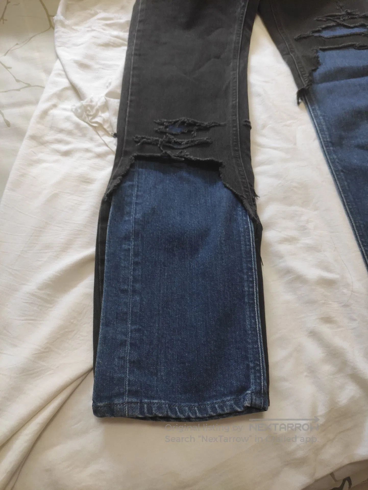 Raf Simons Raf Simons Show Distressed Double-Layer Jeans. Size US 29 - 4 Thumbnail