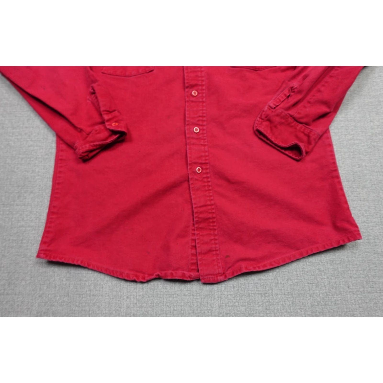 Vintage VINTAGE OshKosh B'Gosh Shirt Mens XL Red Canvas Heavyweight Outdoor Work Lumber Size US XL / EU 56 / 4 - 3 Thumbnail