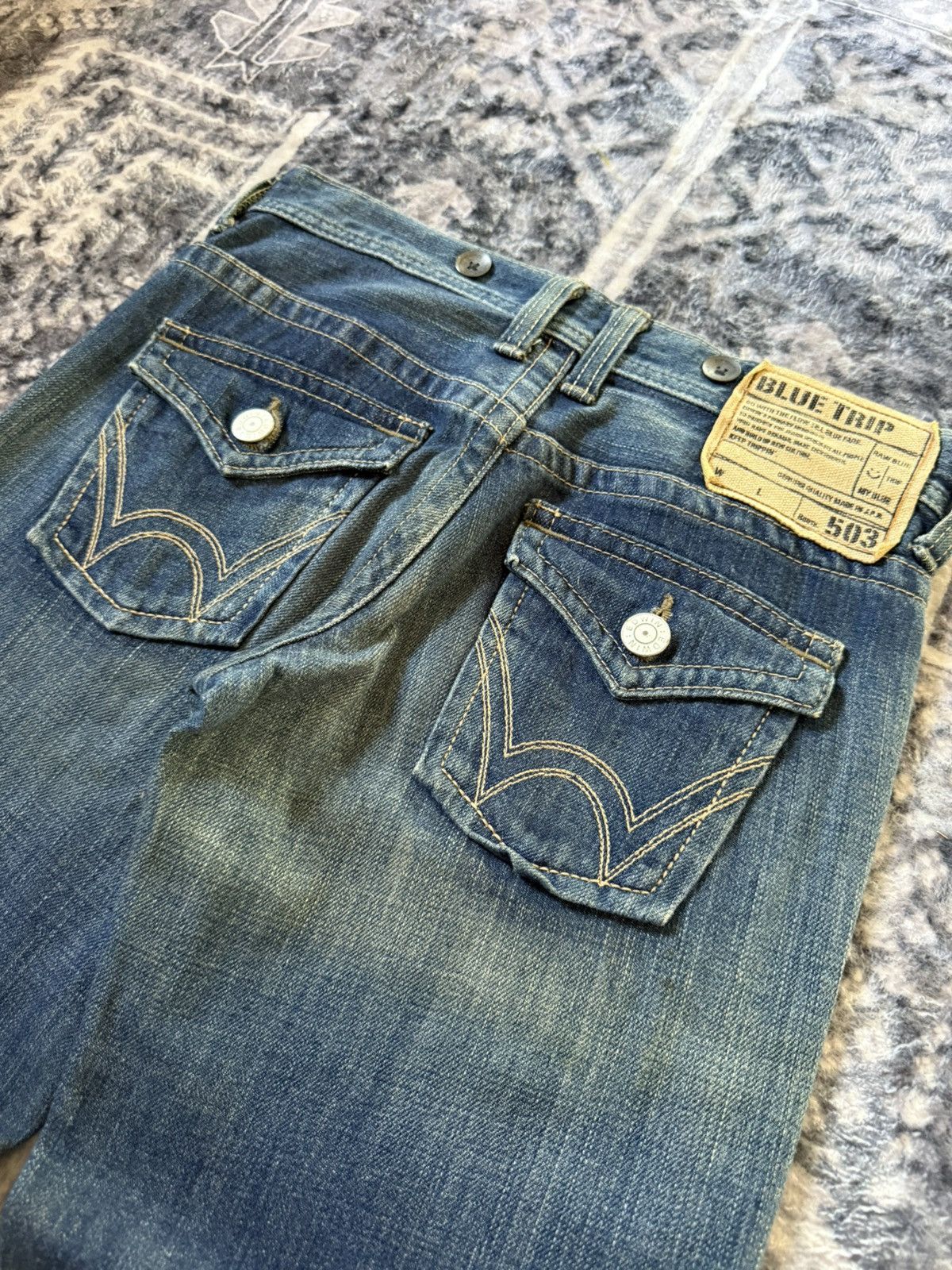 Edwin EDWIN 503 Japan Medium Wash Flared Jeans Size US 29 - 12 Thumbnail