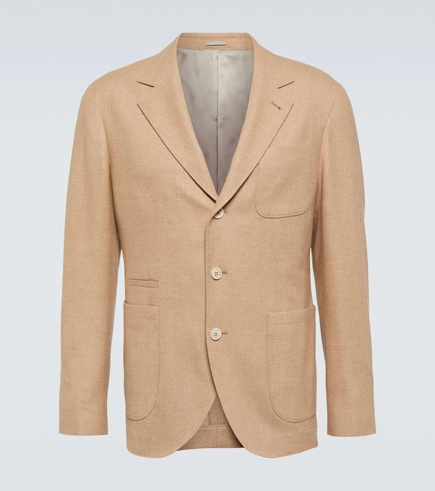 0924 Woven Jacket Silk in Beige