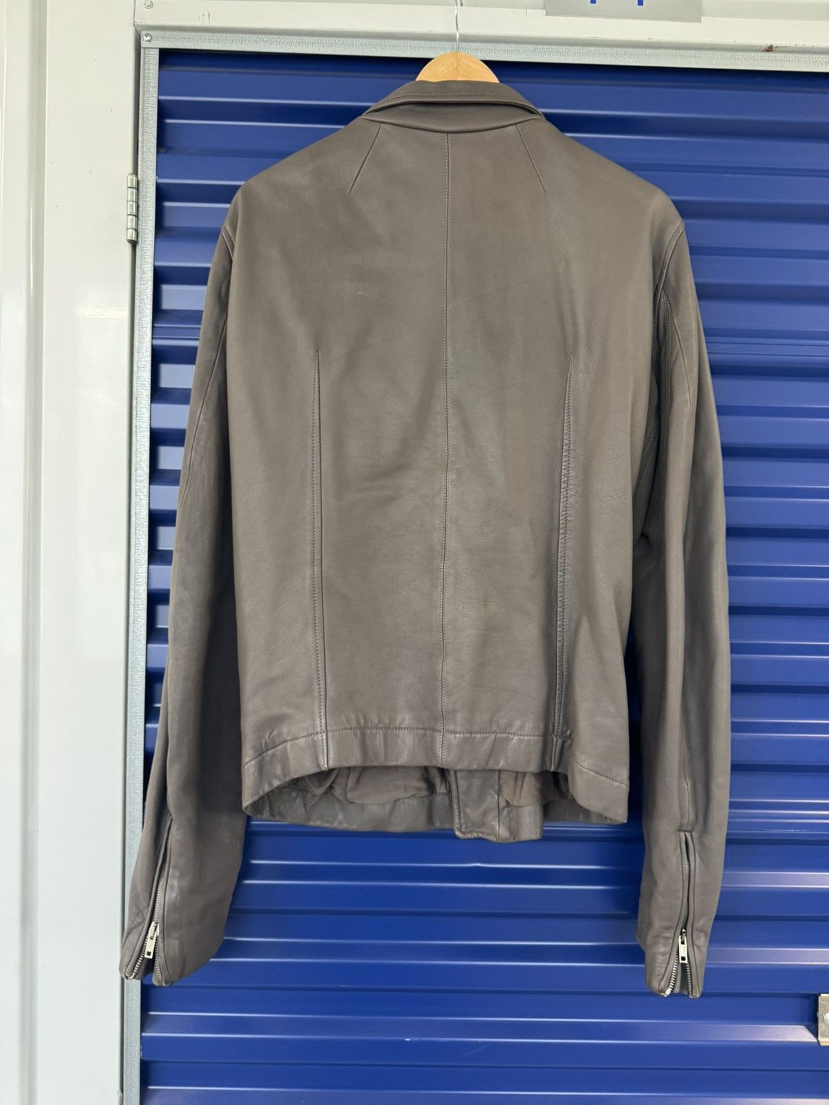 Rick Owens RARE! $5351 STOOGES SIZE AW10 MAINLINE TAUPE LEATHER JACKET Size US L / EU 52-54 / 3 - 2 Thumbnail