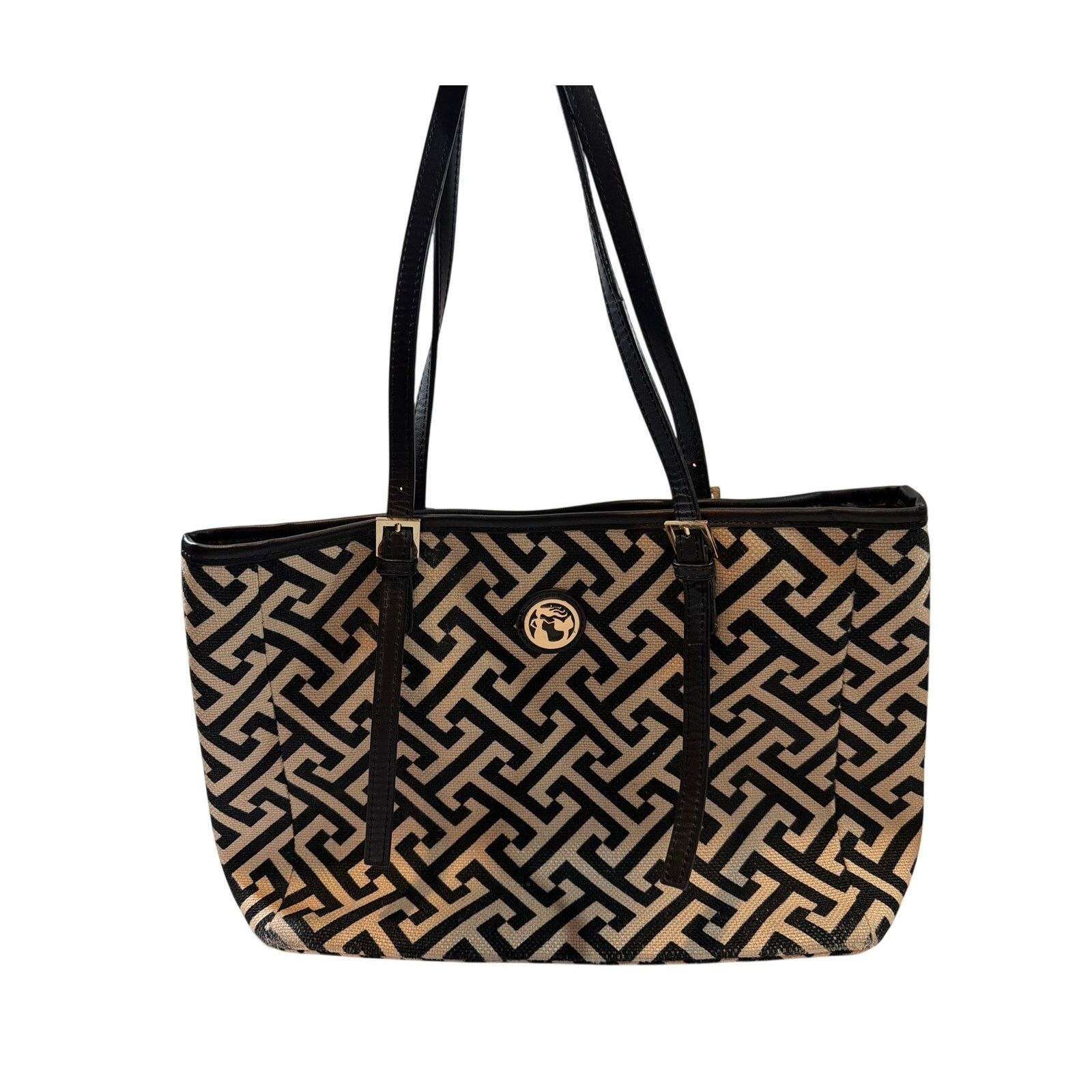 Other Spartina 449 labyrinth maze Black Canvas Island Tote Large Size ONE SIZE - 1 Thumbnail