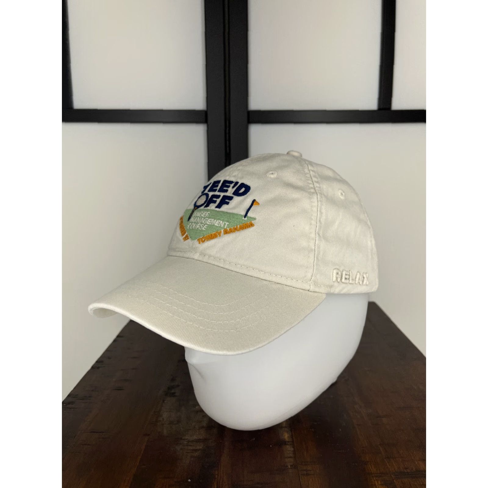 Tommy Bahama Tommy Bahama Hat Cap Tee’d Off Anger Management Course Adjustable Ivory Cotton One Size Men Baseball Cap Accessories Mens Size ONE SIZE - 4 Thumbnail