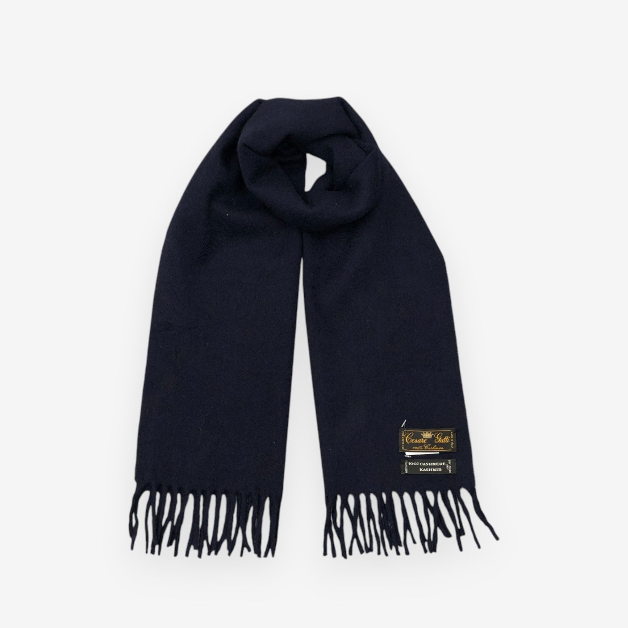 Japanese Brand Vintage Cesare Gatti Scarf Muffler Wool Fringe Scarves Size ONE SIZE - 1 Thumbnail