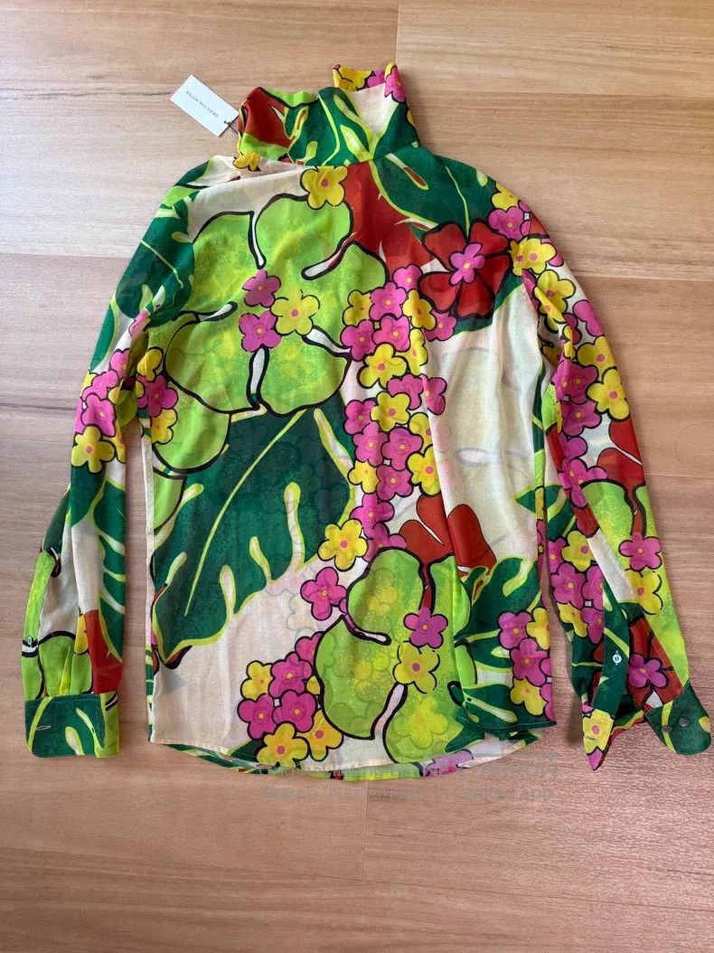 Dries Van Noten Dries Van Noten size:38 Flower Tree Print Shirt Size M / US 6-8 / IT 42-44 - 5 Thumbnail