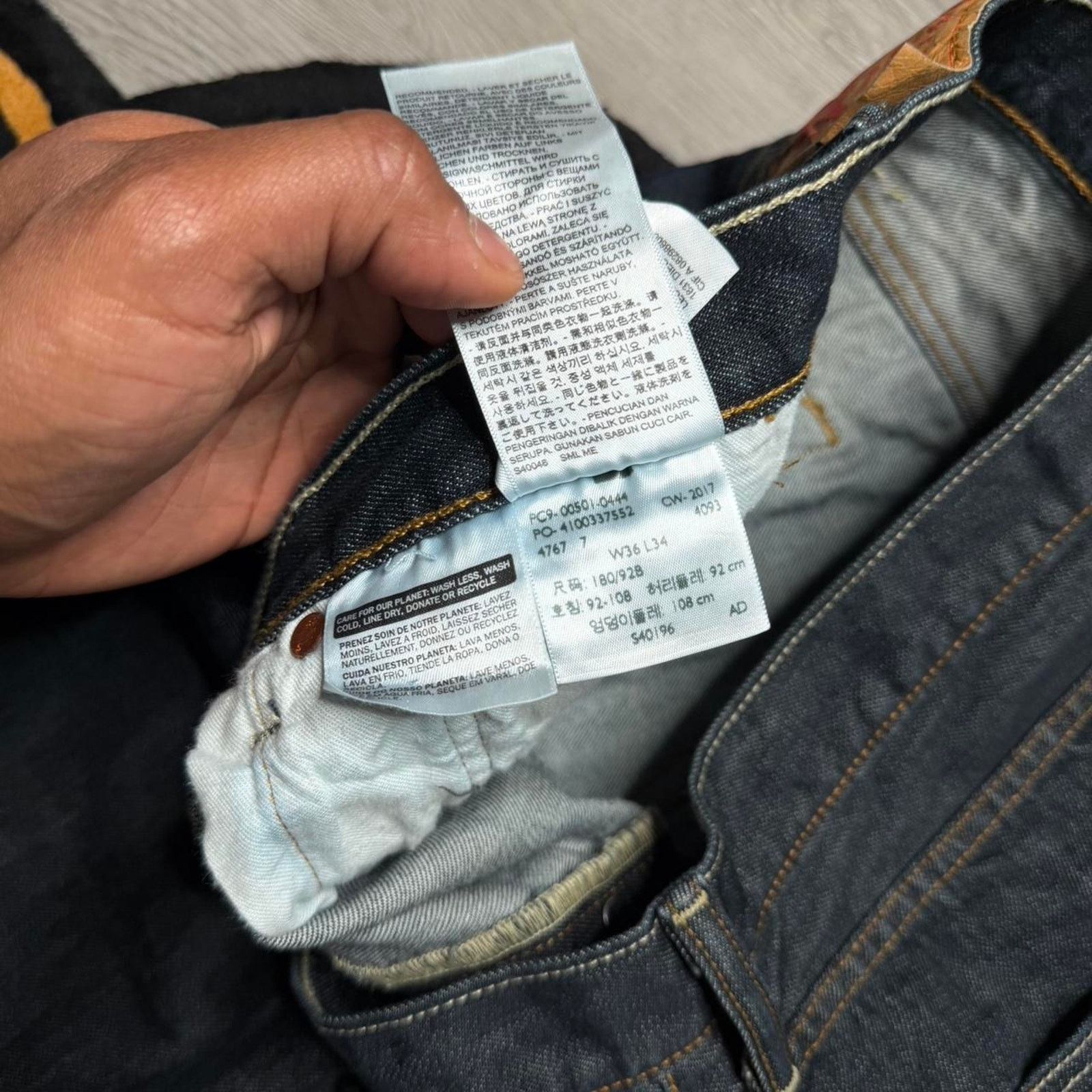 Levi's Levi’s Strauss 501 Button Fly Straight Leg Denim Jeans Size US 36 / EU 52 - 3 Thumbnail