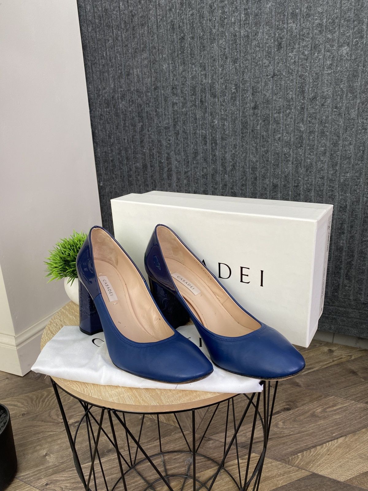 Casadei Casadei Blue Leather Pumps Heels Women’s Size US 9 / IT 39 - 4 Thumbnail