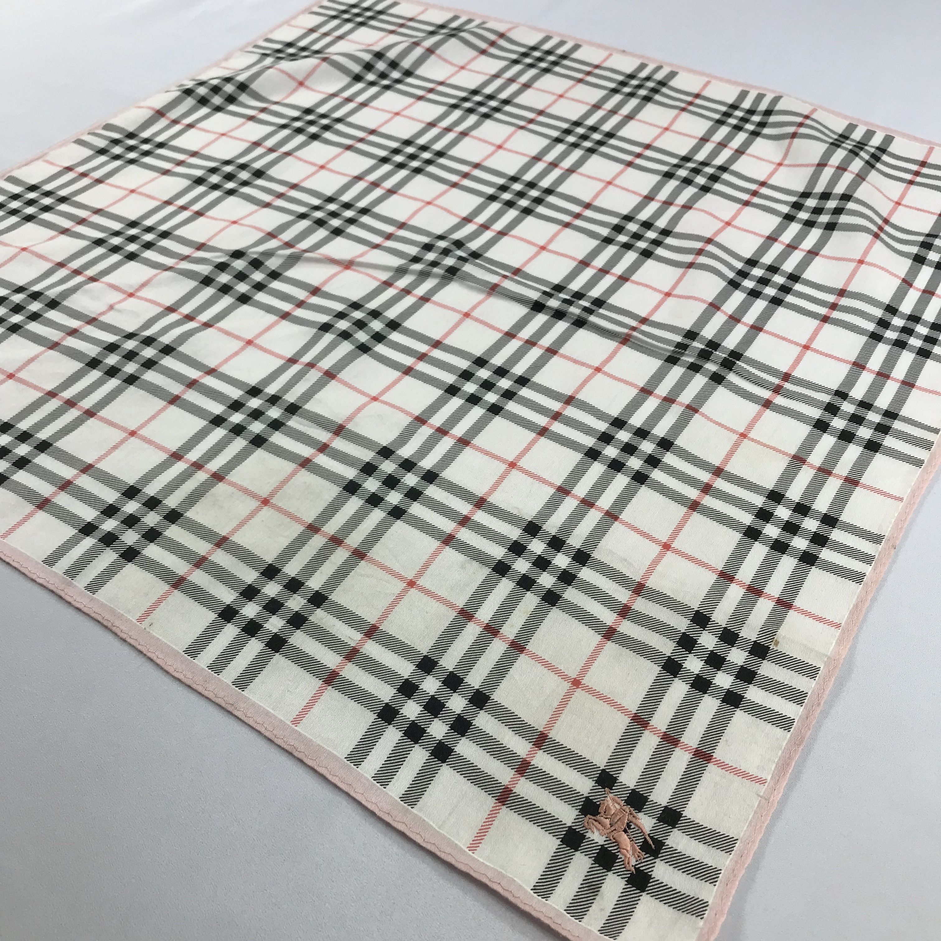 Burberry × Vintage Burberry Bandana / Handkerchief / Neckerchief - S2118 Size ONE SIZE - 2 Thumbnail