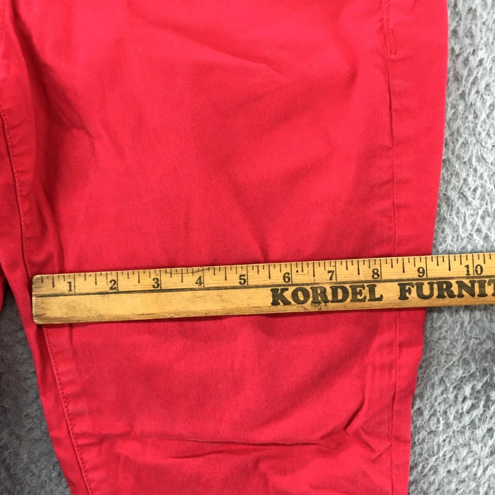 Calvin Klein Calvin Klein Skinny Crop Pants Womens 6 Red Mid Rise 5 Pockets Flat Front Casual Size 28" / US 6 / IT 42 - 6 Thumbnail