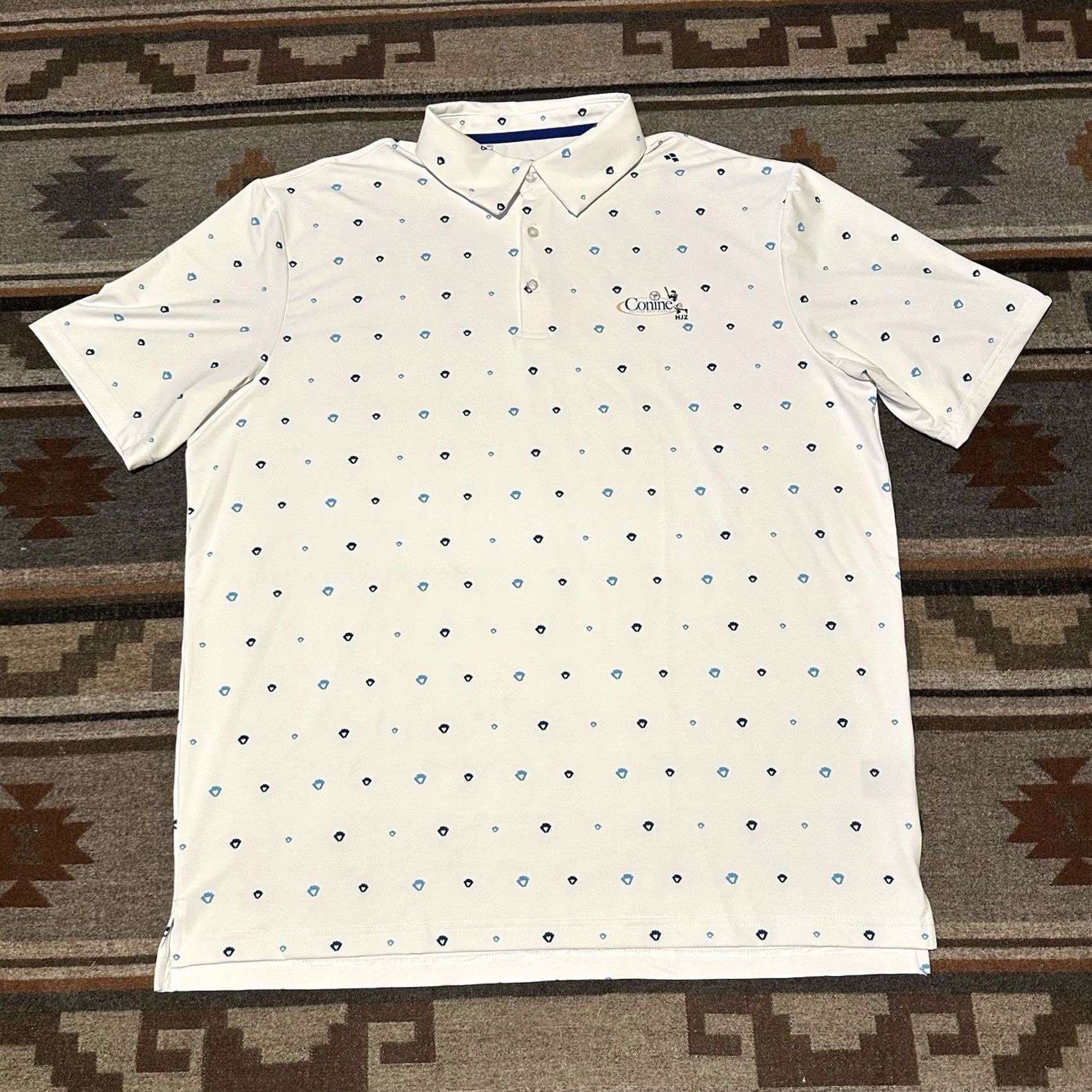 Vintage Scales Golf Polo Shirt Mens XL White Stretch Performance Size US XL / EU 56 / 4 - 2 Thumbnail