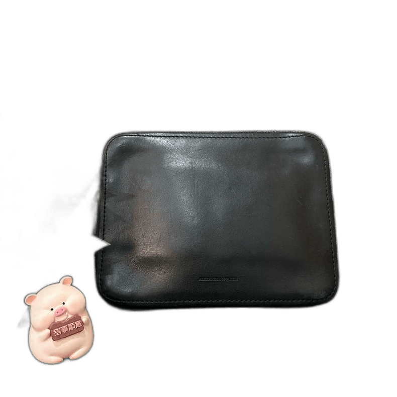 Alexander McQueen Alexander McQueen Leather Zipper Handheld Clutch Size ONE SIZE - 1 Thumbnail