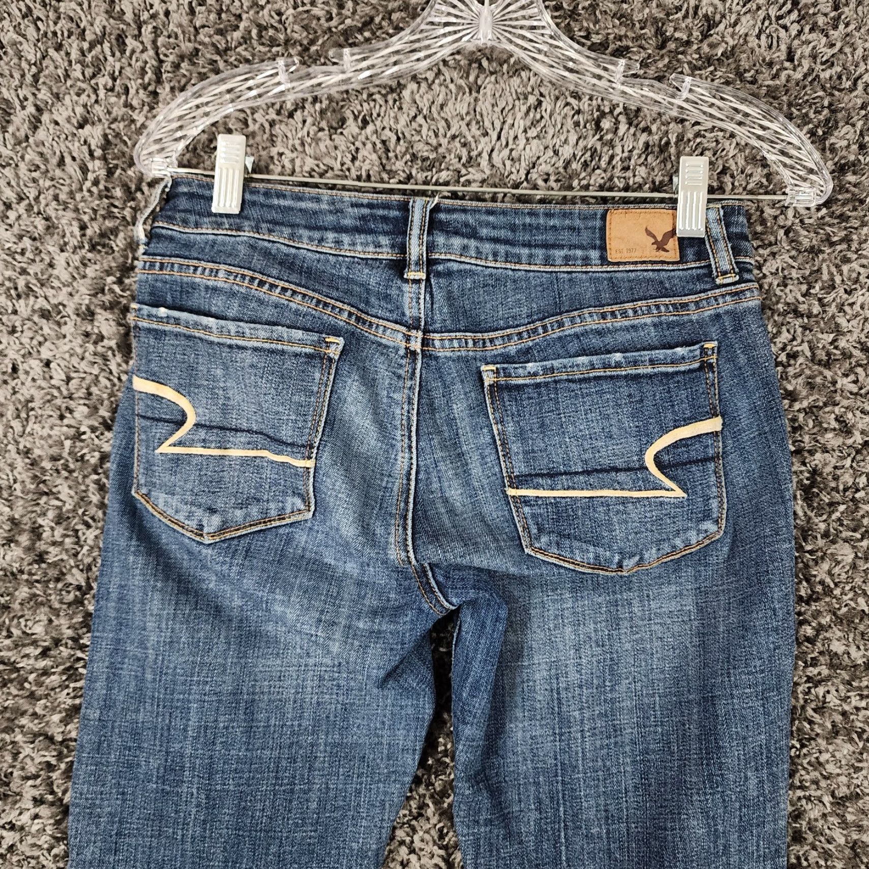 American Eagle Outfitters American Eagle Jeans Womens Stretch Skinny Blue Size 4 Size 27" / US 4 / IT 40 - 7 Thumbnail