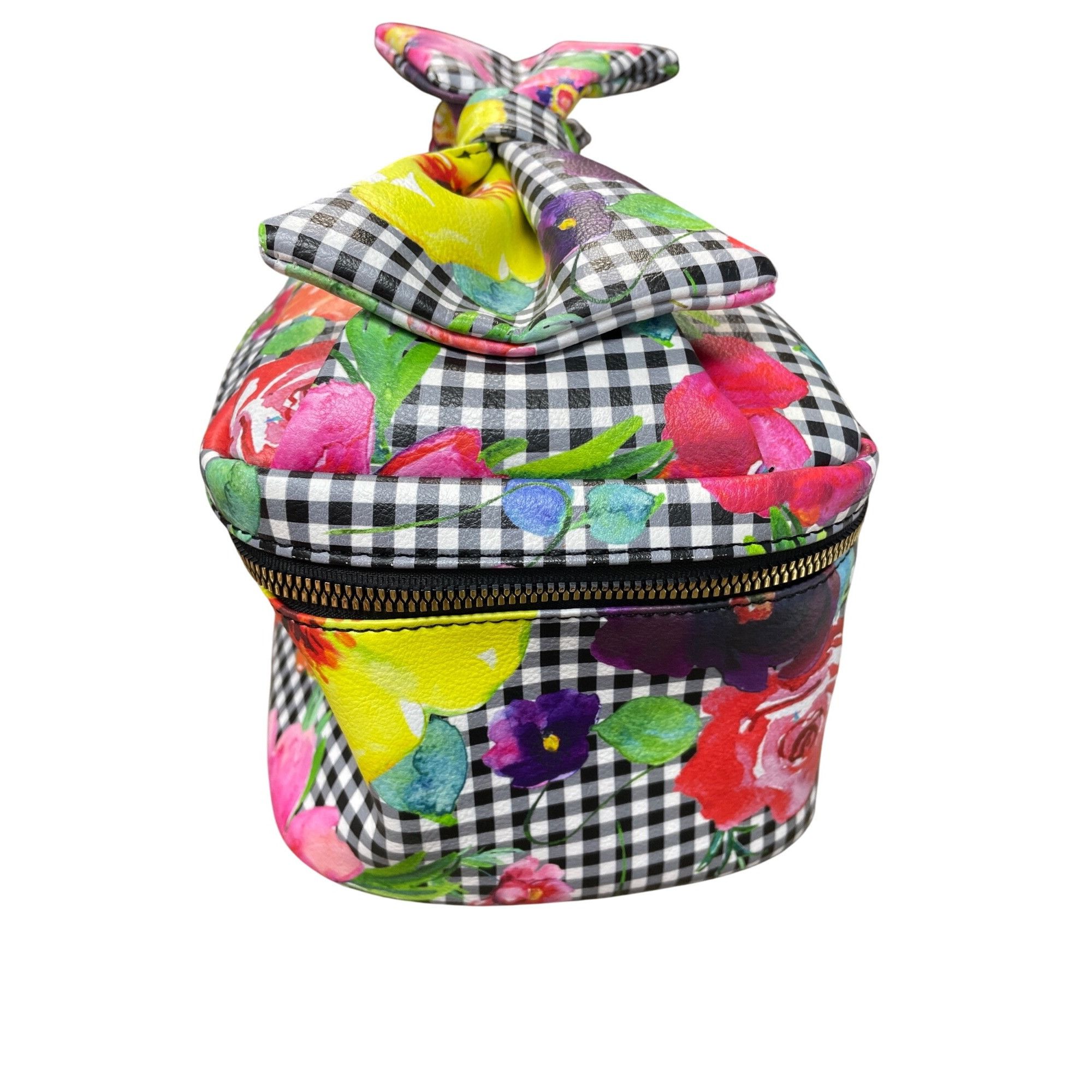 Betsey Johnson Betsey Johnson Wms floral cosmetic carrier bow Handbag SKU 9 Size ONE SIZE - 2 Thumbnail