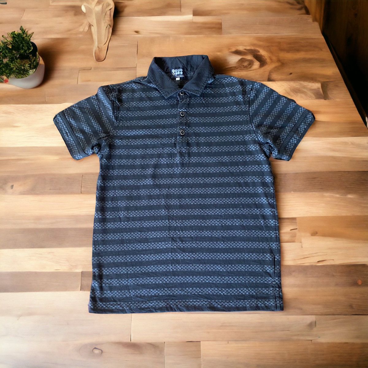 Designer × Japanese Brand × Takeo Kikuchi Takeo Kikuchi Striped Polo Shirt Size US S / EU 44-46 / 1 - 1 Thumbnail