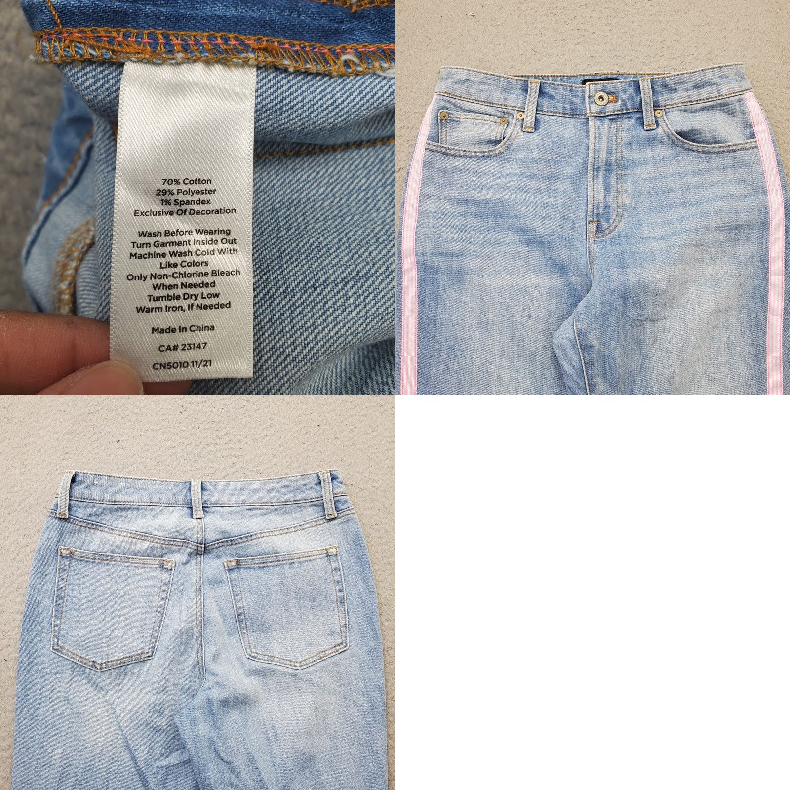 Talbots Talbots Modern Ankle Jeans Womens 4P Blue Denim Medium Wash 5-Pocket Design Straight Jeans XS? Size 27" / US 4 / IT 40 - 8 Thumbnail