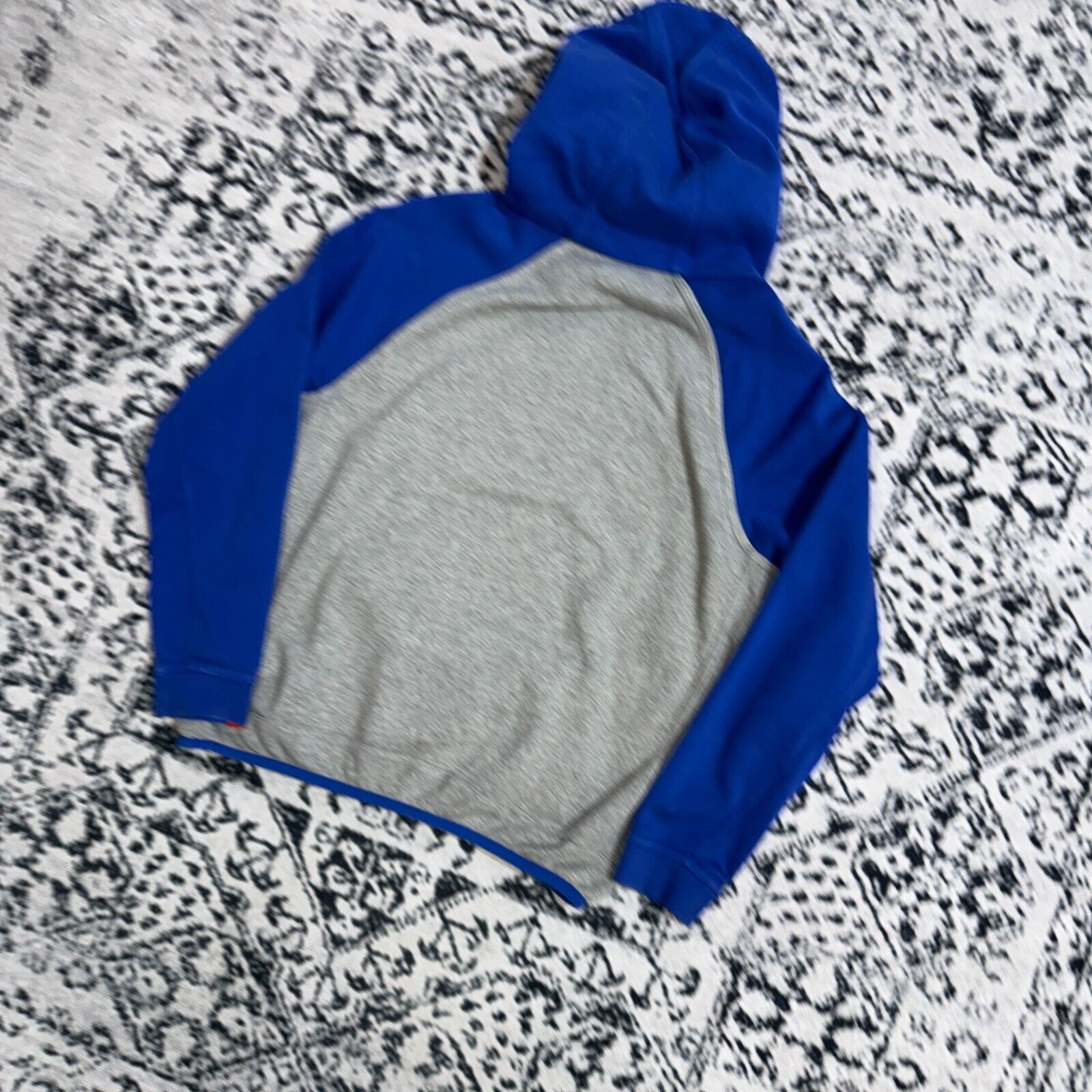 Nike × Vintage Vintage Nike Blue Gray Cotton Hoodie Size S Tech Fleece 90s Size US S / EU 44-46 / 1 - 10 Thumbnail