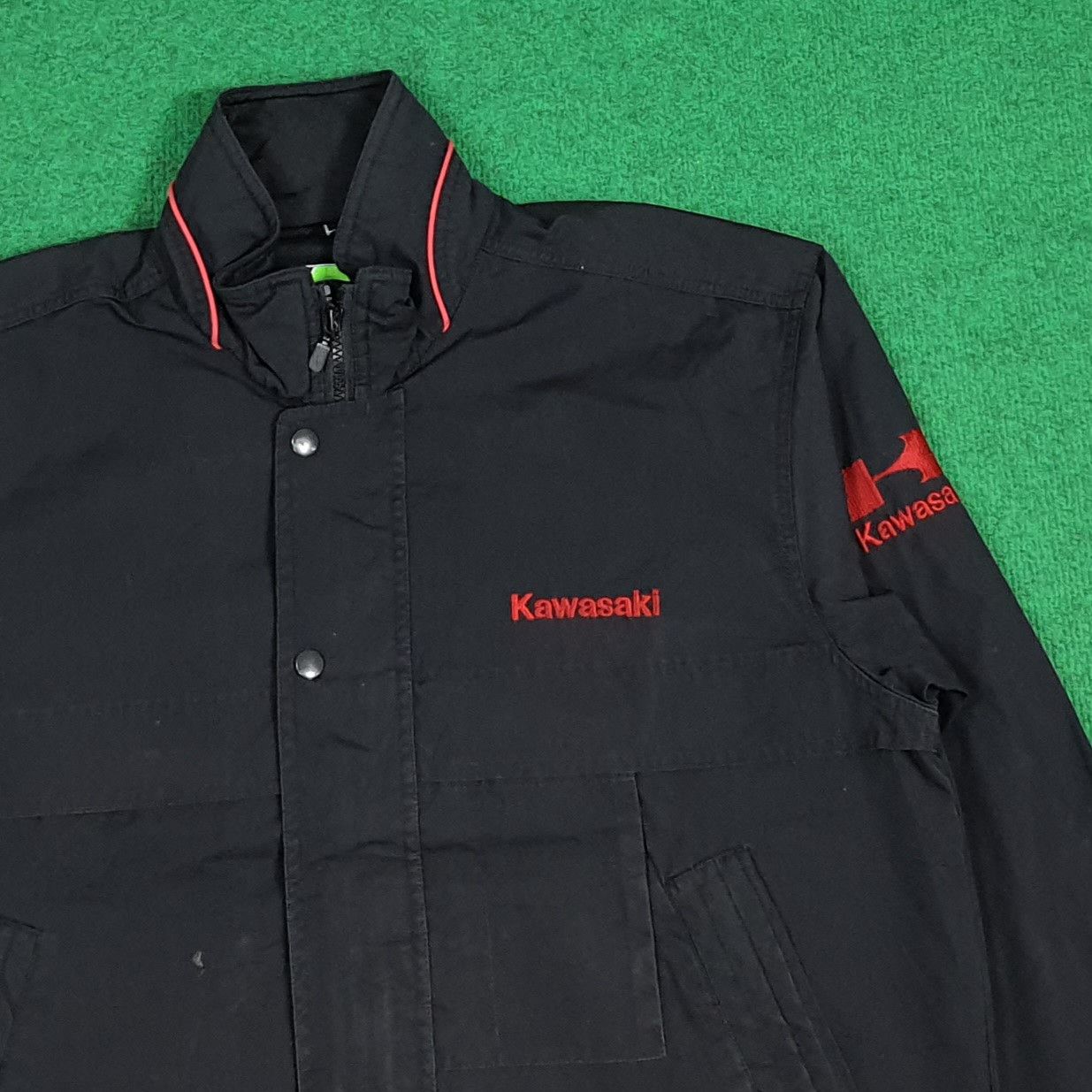 Japanese Brand Vintage KAWASAKI Sports Custom Logo Jacket C282N30 Size US L / EU 52-54 / 3 - 4 Thumbnail