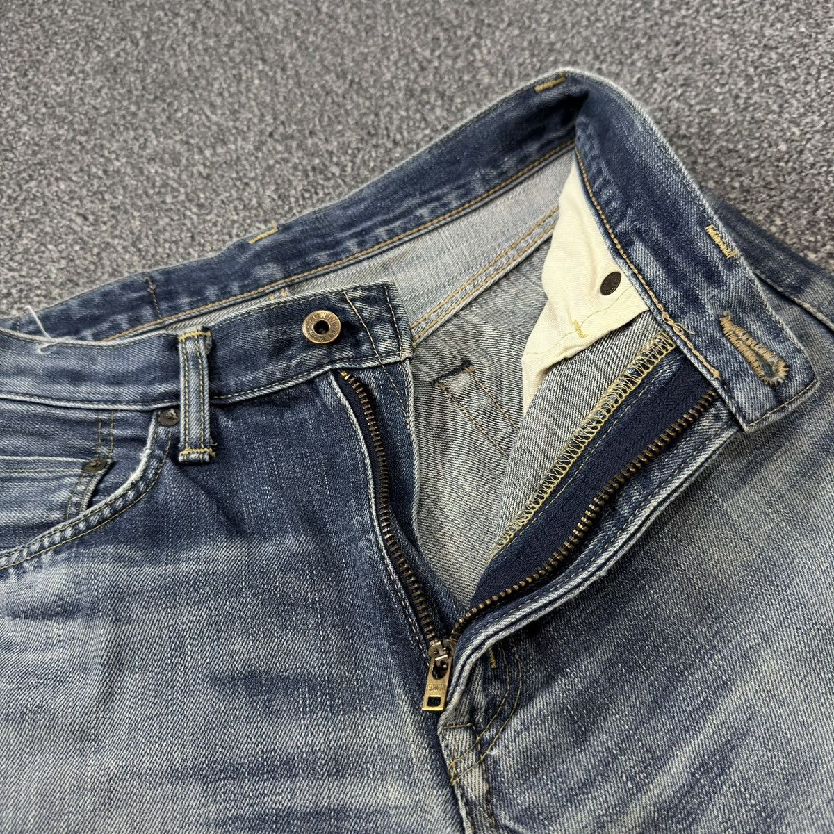 Kapital 🇯🇵 Vintage 90s Selvedge Edwin 505xx Distressed Denim Size US 28 / EU 44 - 14 Thumbnail