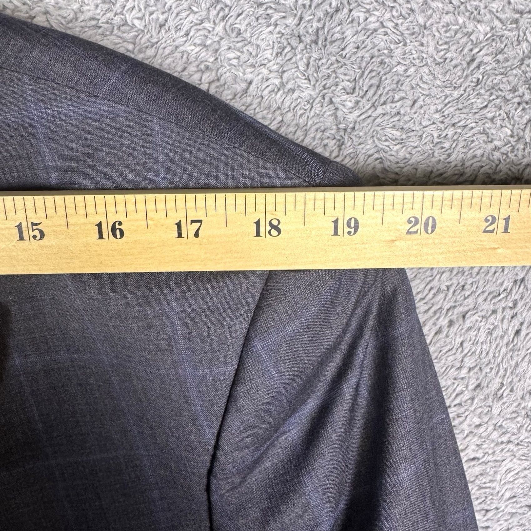 Jack Victor Jack Victor Loro Piana Suit Men 42R 37R Super 120s Wool Windowpane Luxor CT 2pc Size 42R - 6 Thumbnail