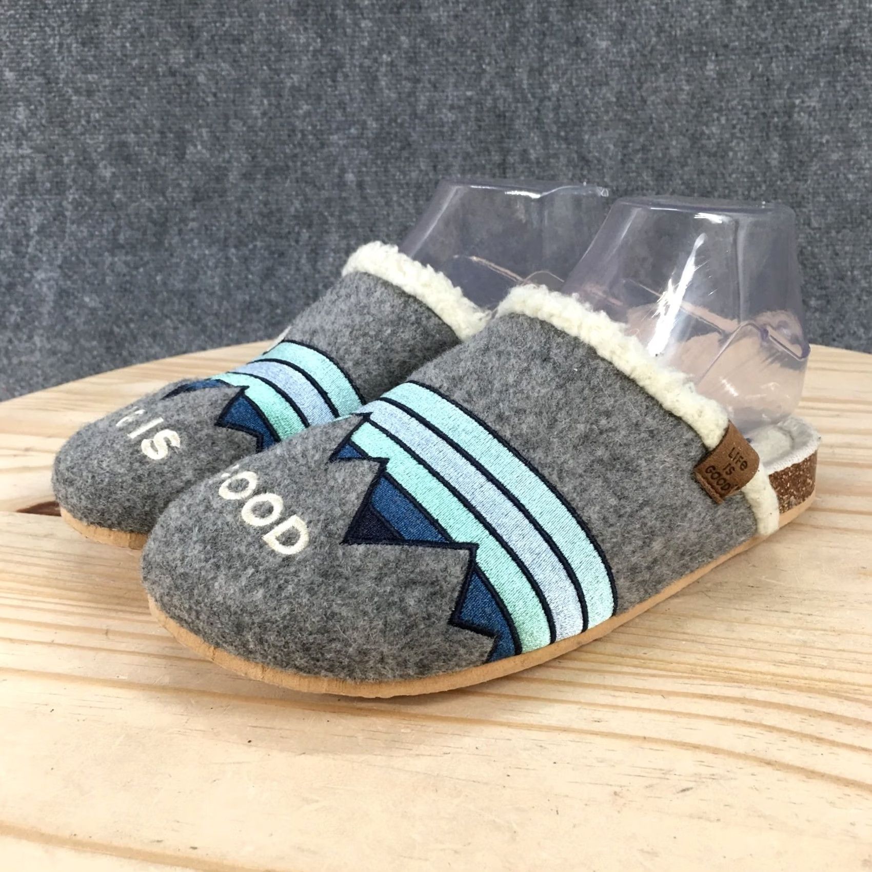 Life is Good Life Is Good Sandals Womens 7 M Berber A-Line Felt Mule Slippers Gray Sandal Women 7 M Berber A-Line Gray Size US 7 / IT 37 - 6 Thumbnail