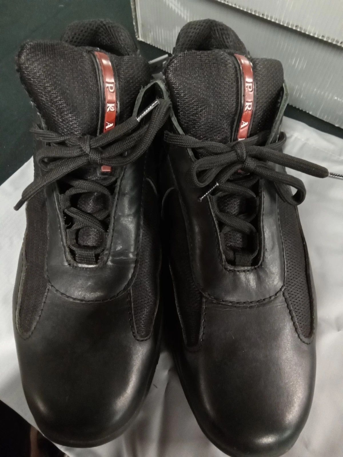 Prada Prada America's Cup Black Leather 12 Low Tops Size US 12 / EU 45 - 9 Thumbnail