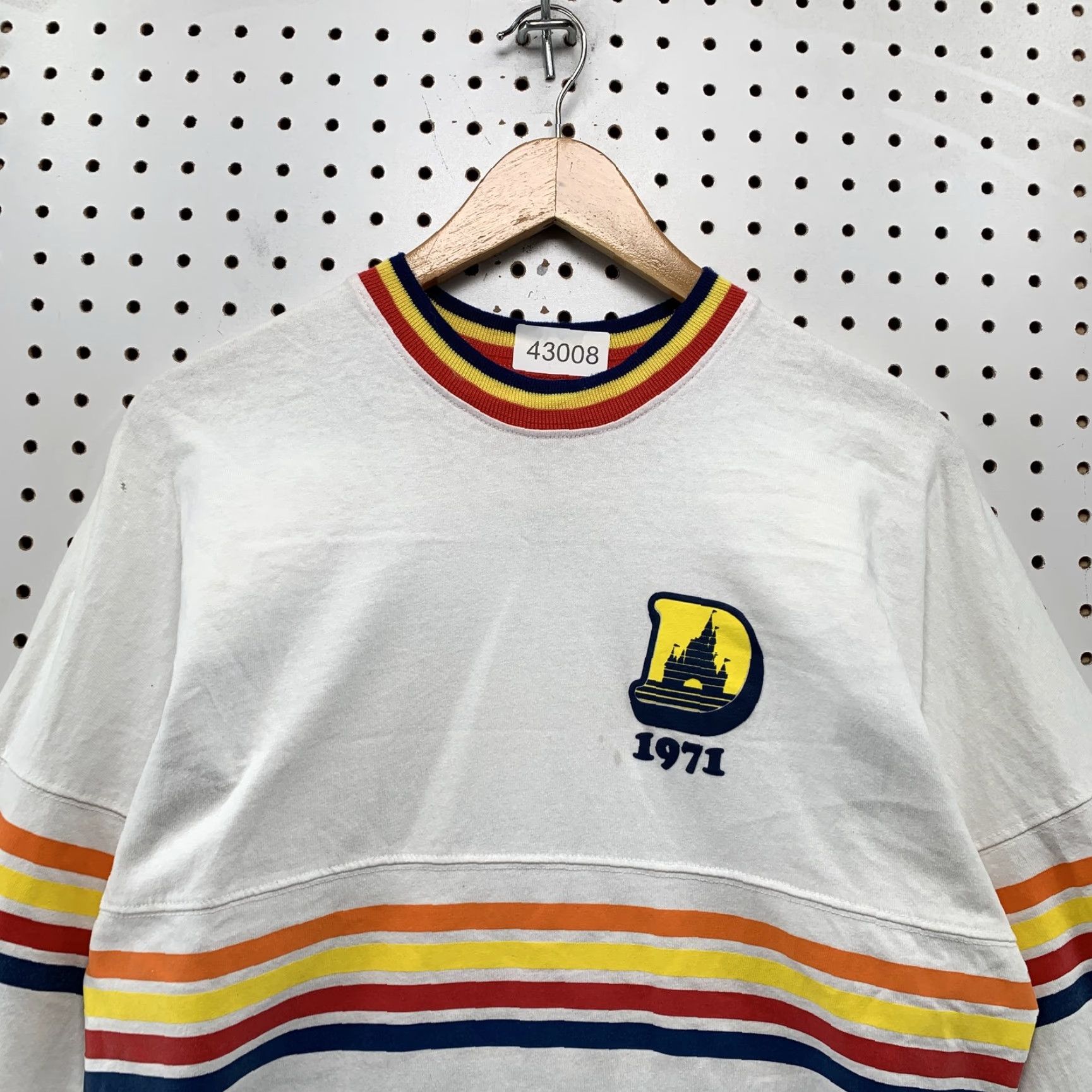 Disney Disney Spirit Jersey Shirt Men XS White Yellow Crew Neck Long Sleeve Graphic Print | Disney T-Shirt | Men’s XS White Yellow Spirit Jersey Size US XS / EU 42 / 0 - 2 Thumbnail