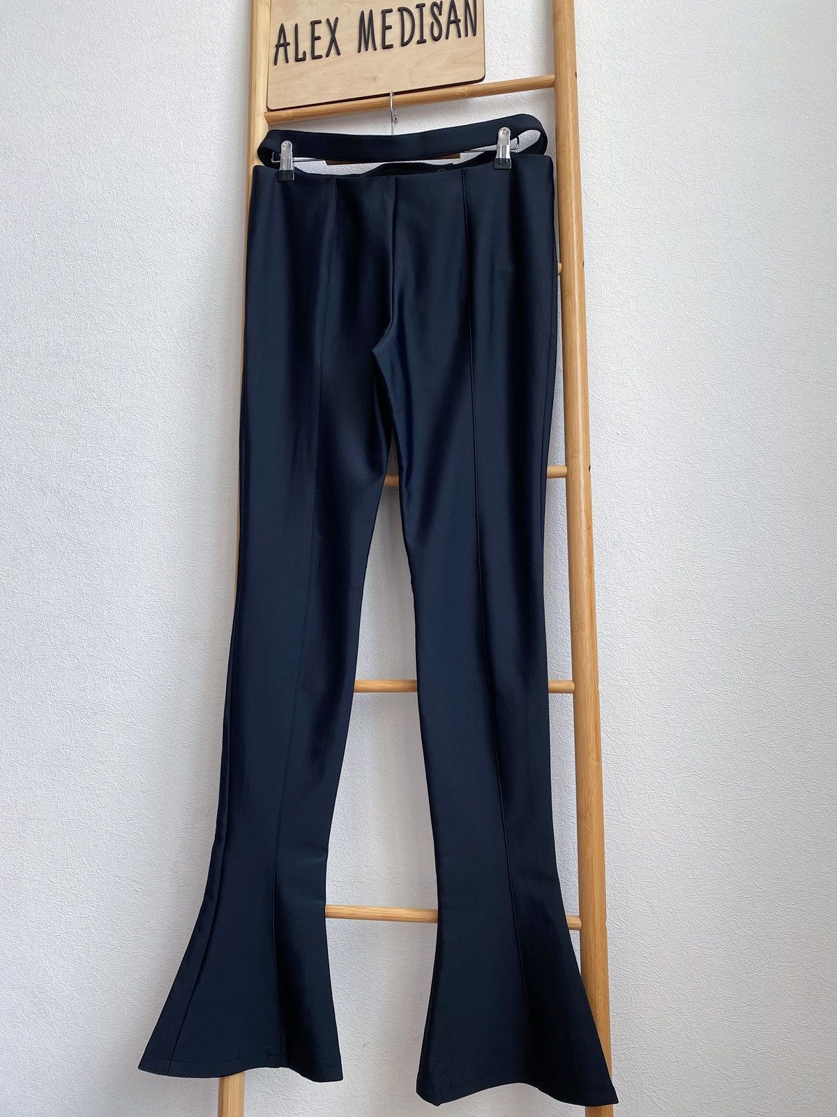 Mugler Mugler x H&M Flared Cut Out Jersey Pants Size 32" / US 10 / IT 46 - 13 Thumbnail