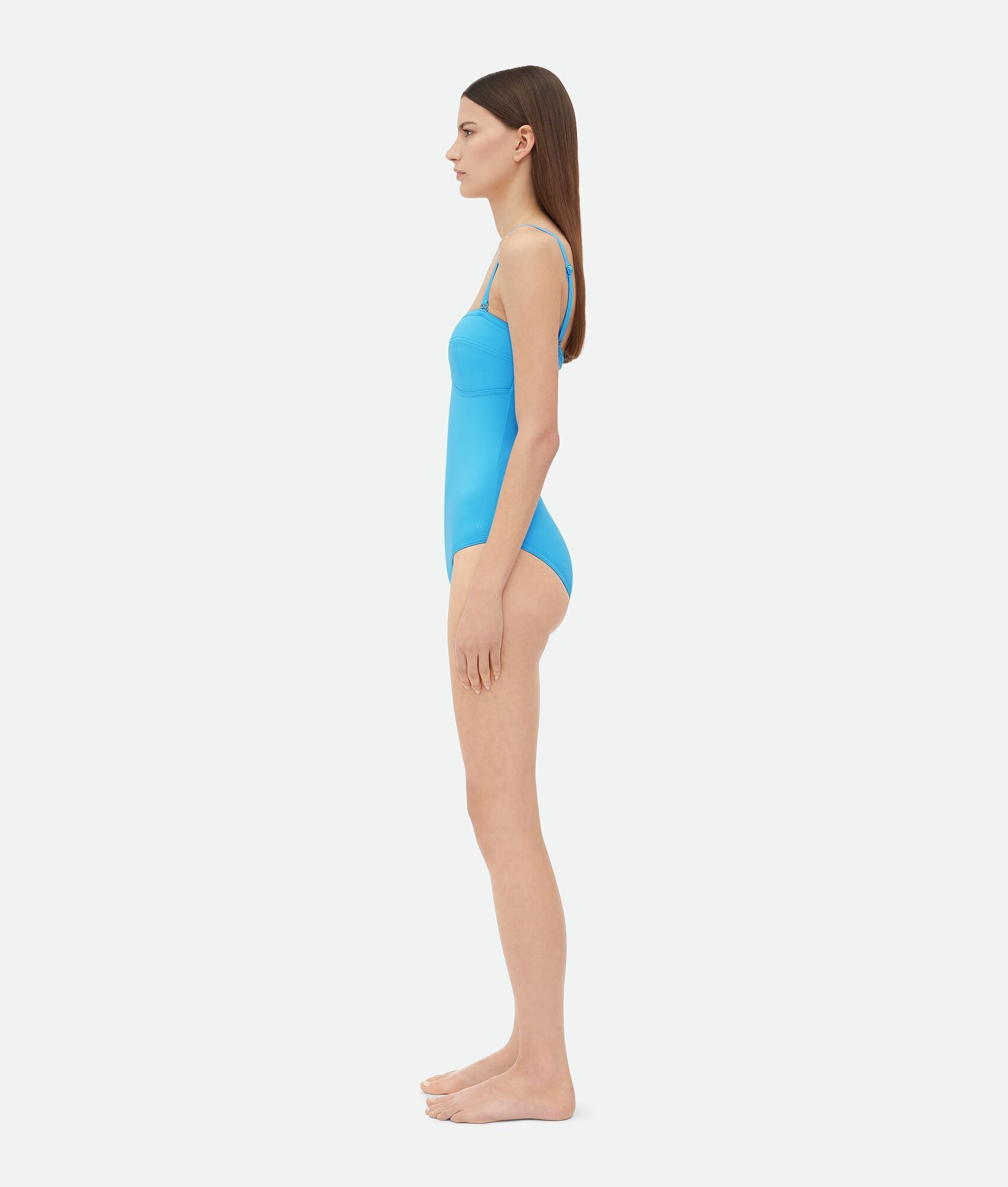 Bottega Veneta o1bcso1str0725 Stretch Nylon Bustier Swimsuit in Hydrangea Size XS / US 0-2 / IT 36-38 - 2 Thumbnail
