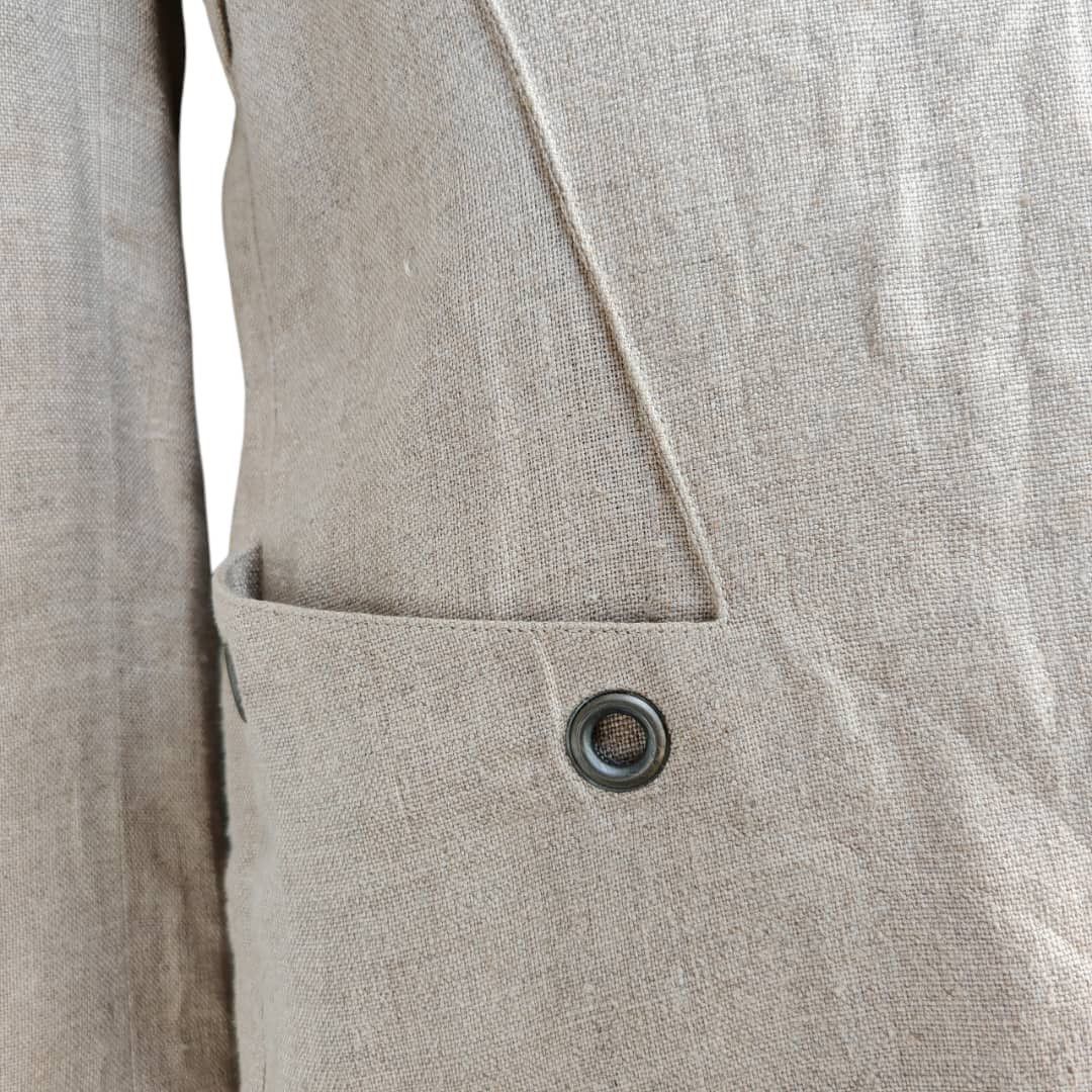 Thierry Mugler Thiery Mugler Hemp Linen Blazer Size M / US 6-8 / IT 42-44 - 8 Thumbnail