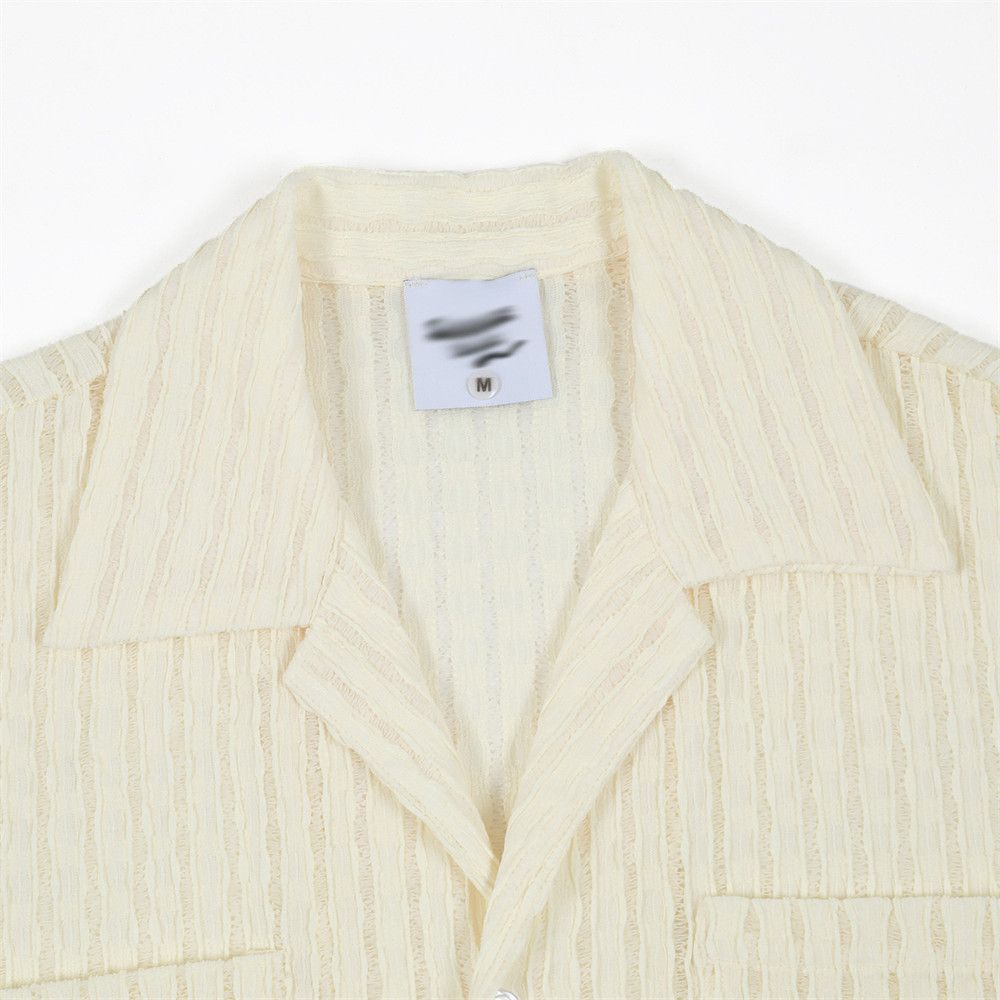 Japanese Brand × Vintage Men's loose casual summer lapel striped shirt y2k Size US M / EU 48-50 / 2 - 3 Thumbnail