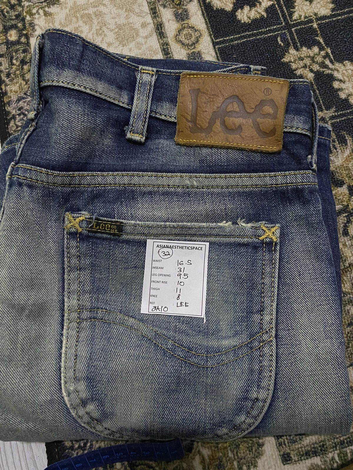 Tornado Mart Flare Lee Rider Jean Mud Washed Distressed Dystopian Design Size US 32 / EU 48 - 20 Thumbnail