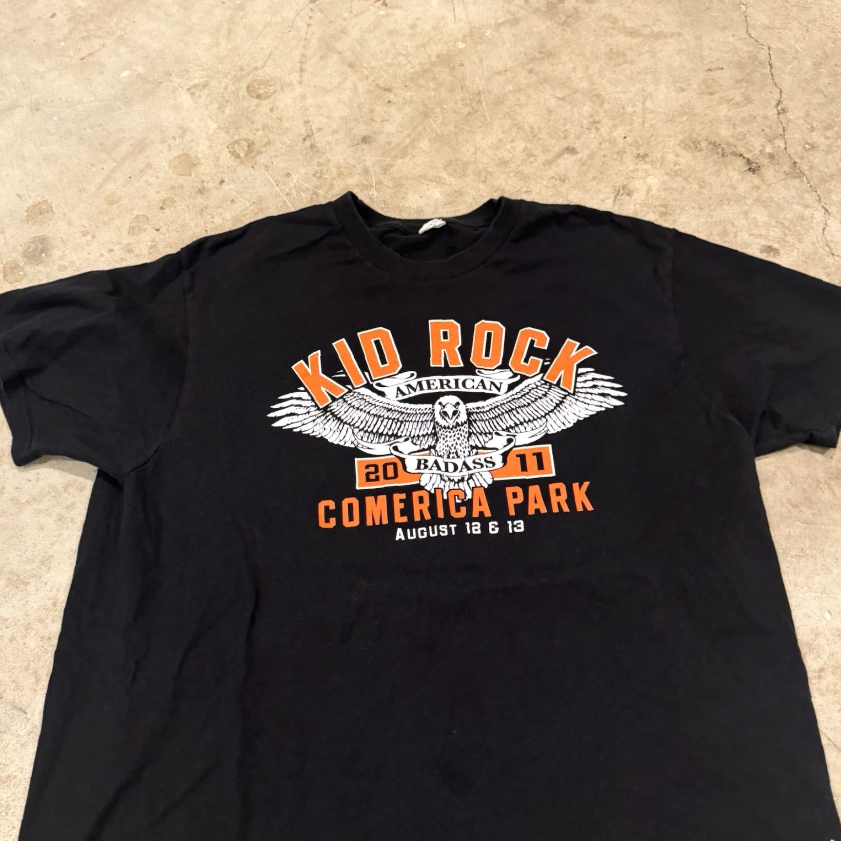 Vintage Kid Rock T-Shirt XL 2011 Comerica Park Detroit Tour Merch Rock Tee Black Men XL Rock Concert Merch Size US XL / EU 56 / 4 - 4 Thumbnail