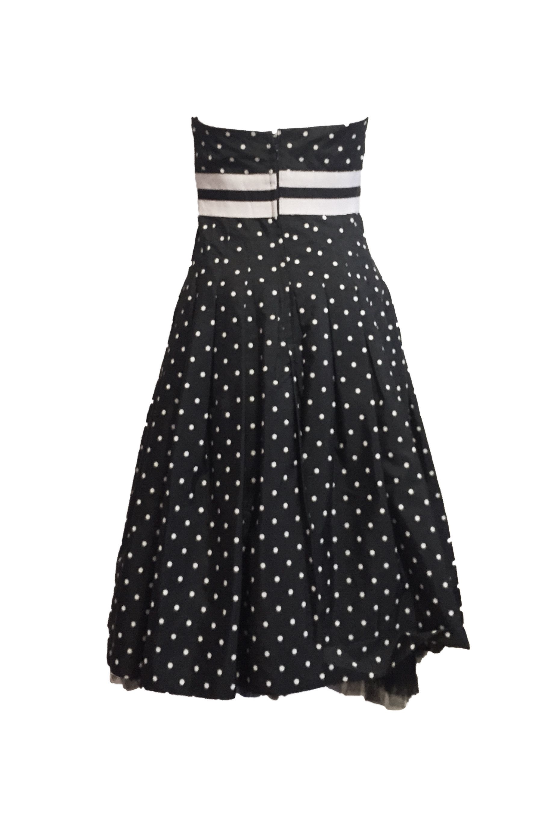 Other Vintage Victor Costa Polka Dot Cocktail Dress Size S / US 4 / IT 40 - 4 Thumbnail