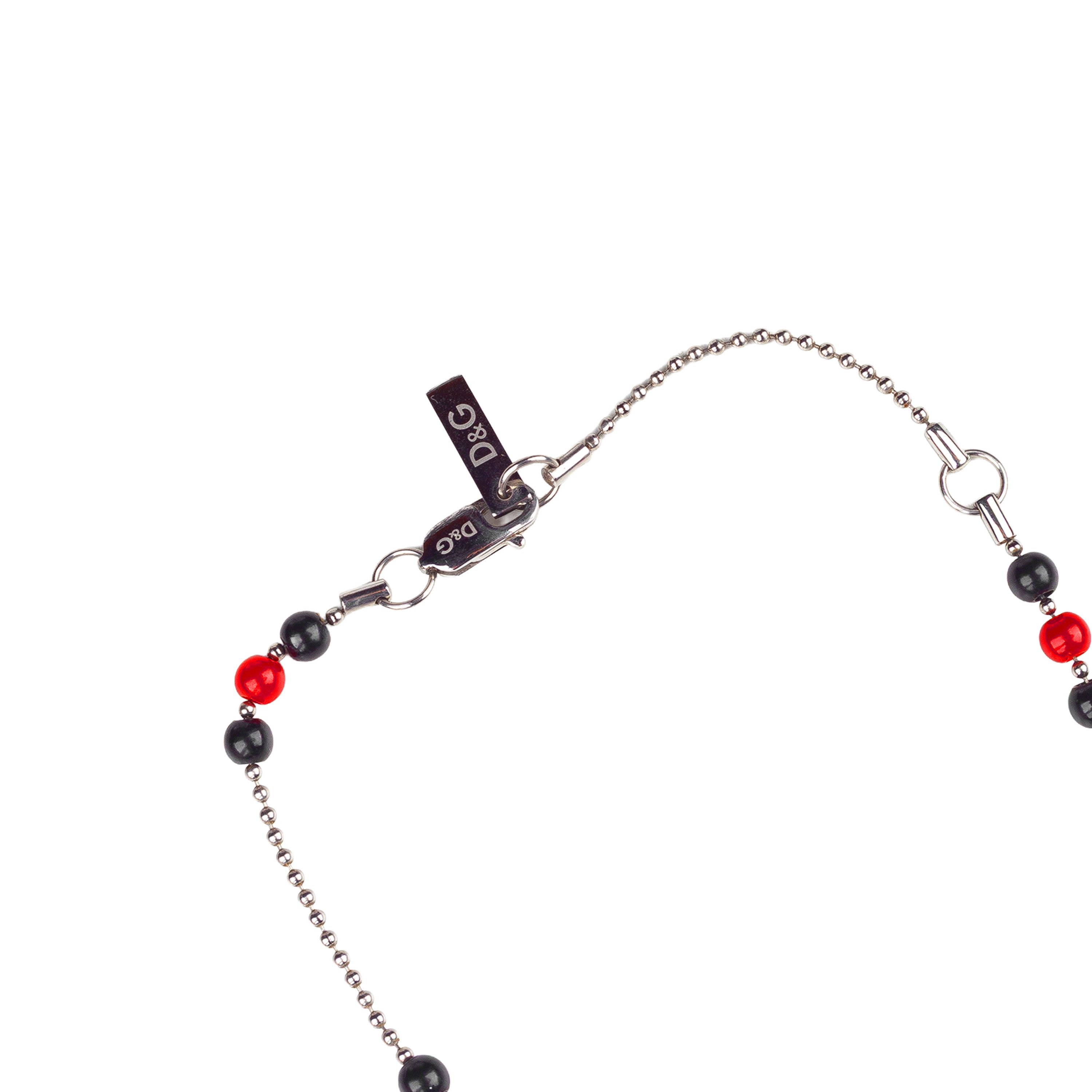 Dolce & Gabbana Dolce & Gabbana Vintage Black/Red Rosary Necklace Size ONE SIZE - 3 Thumbnail