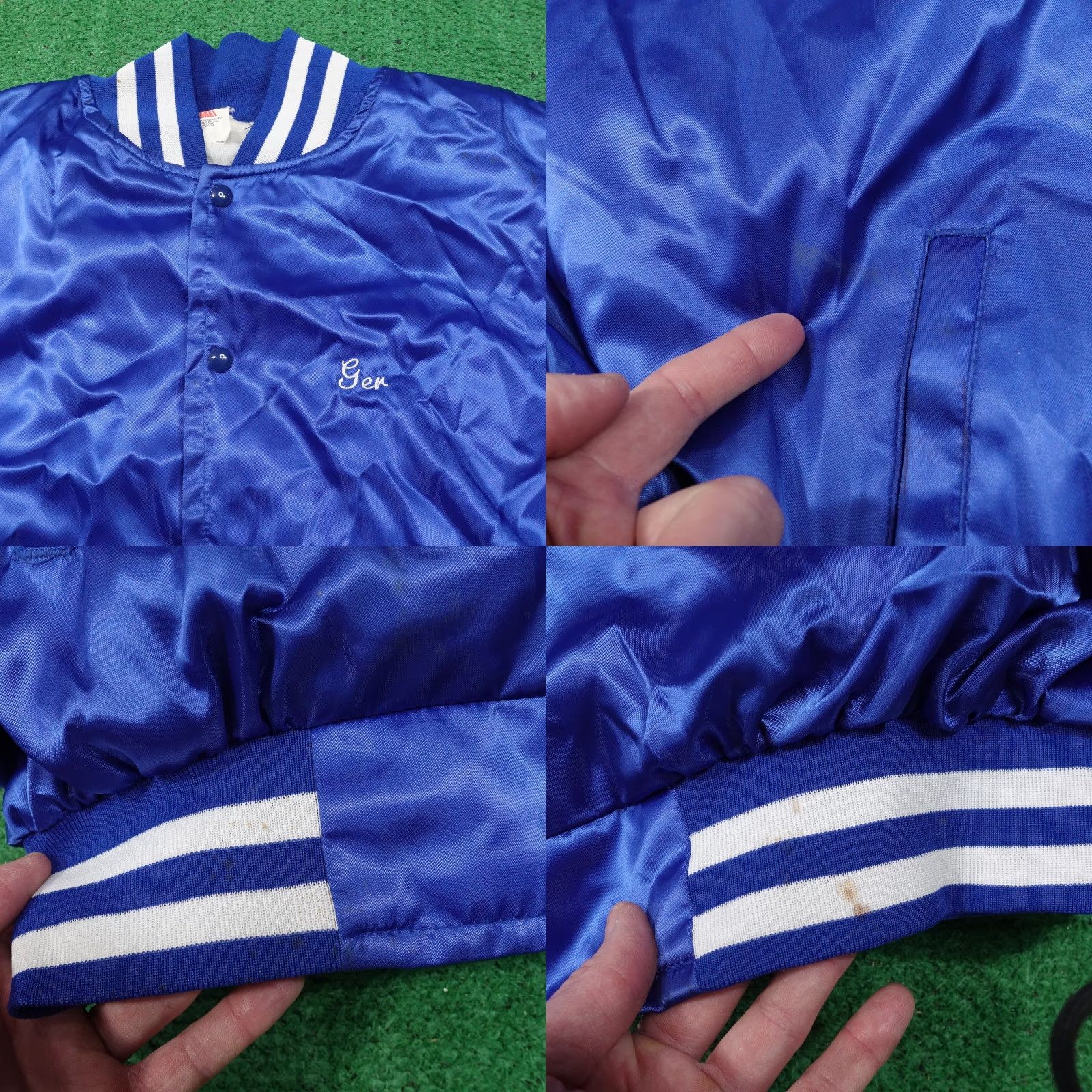 Vintage Vintage 1987 Anheuser Busch Beer Engineer Satin Bomber Jacket Men 3XL Blue Casual Collectible Size US XXL / EU 58 / 5 - 8 Thumbnail