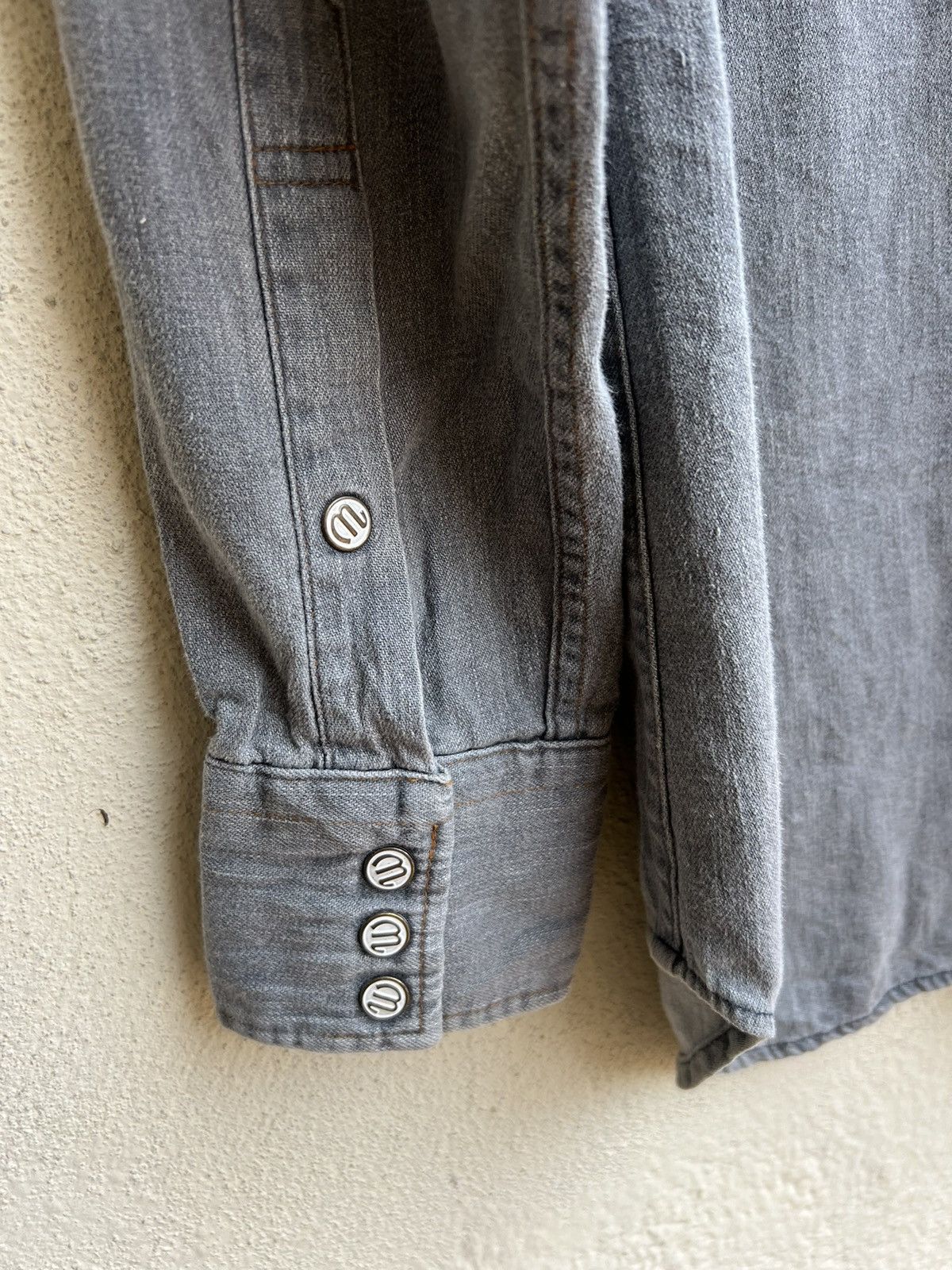 Vintage Vintage 90s Wrangler Blue Bell Grey Denim Western Shirt Size US M / EU 48-50 / 2 - 16 Thumbnail
