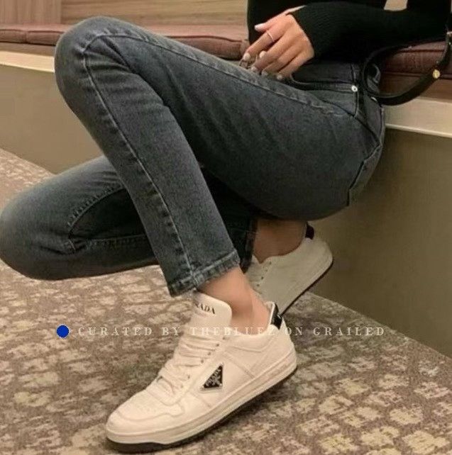 Prada Prada White Triangle Logo Sneakers Size US 10 / EU 43 - 9 Thumbnail